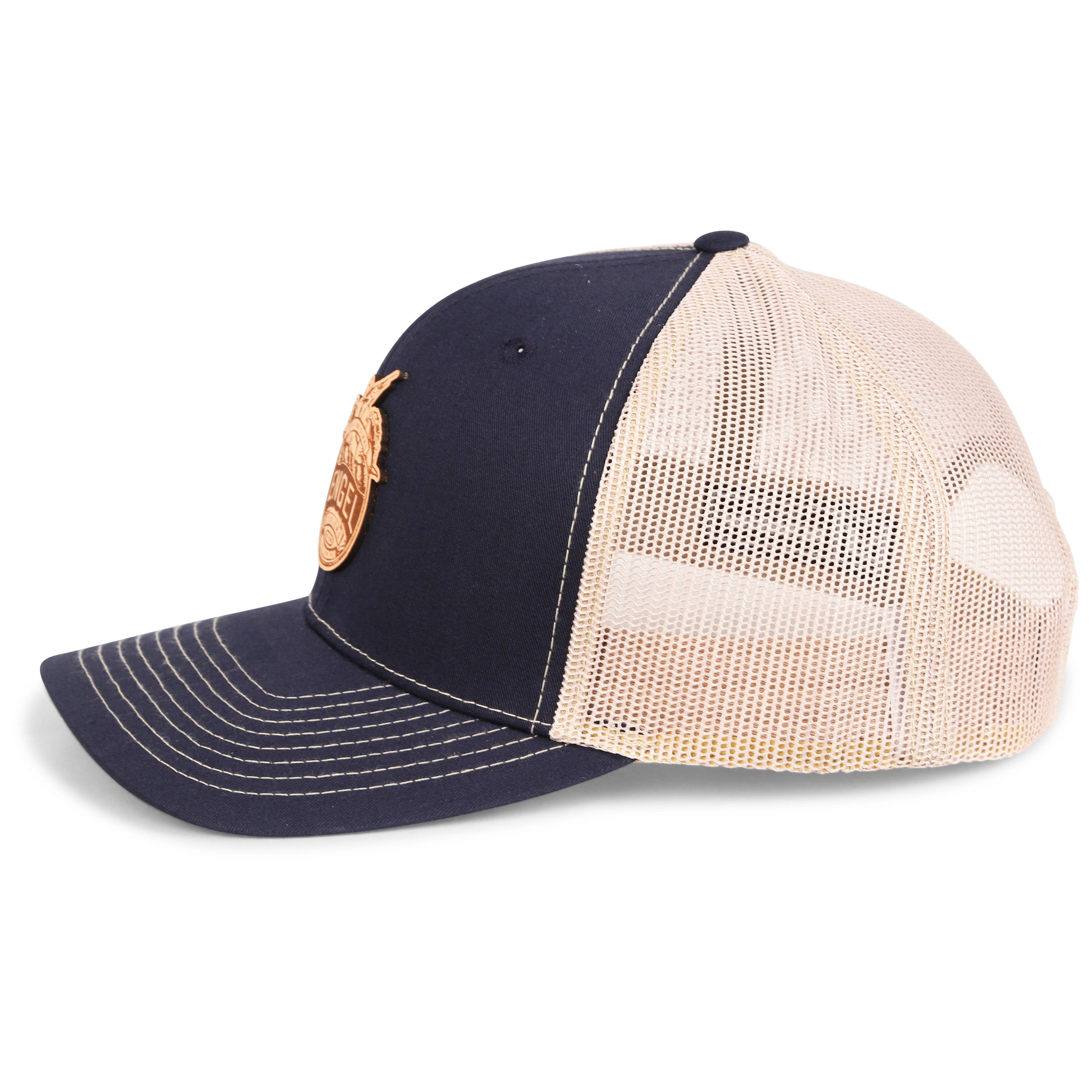 Engel Columbia Navy & Khaki 112 Trucker Cap by Richardson®、mySite、noshort