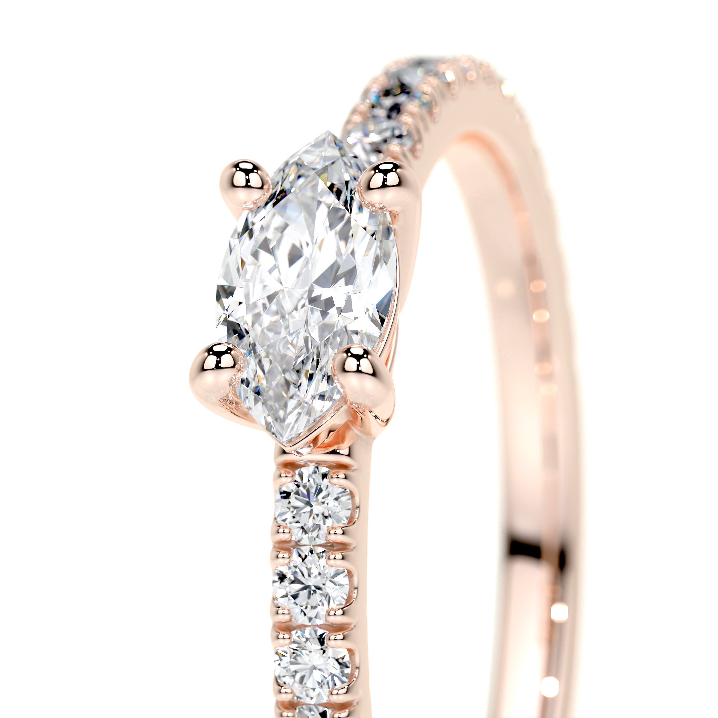 Chloe Marquise Lab Grown Stacking Ring (0.60 Carat) -14K Rose Gold、mySite、hinf8tx79