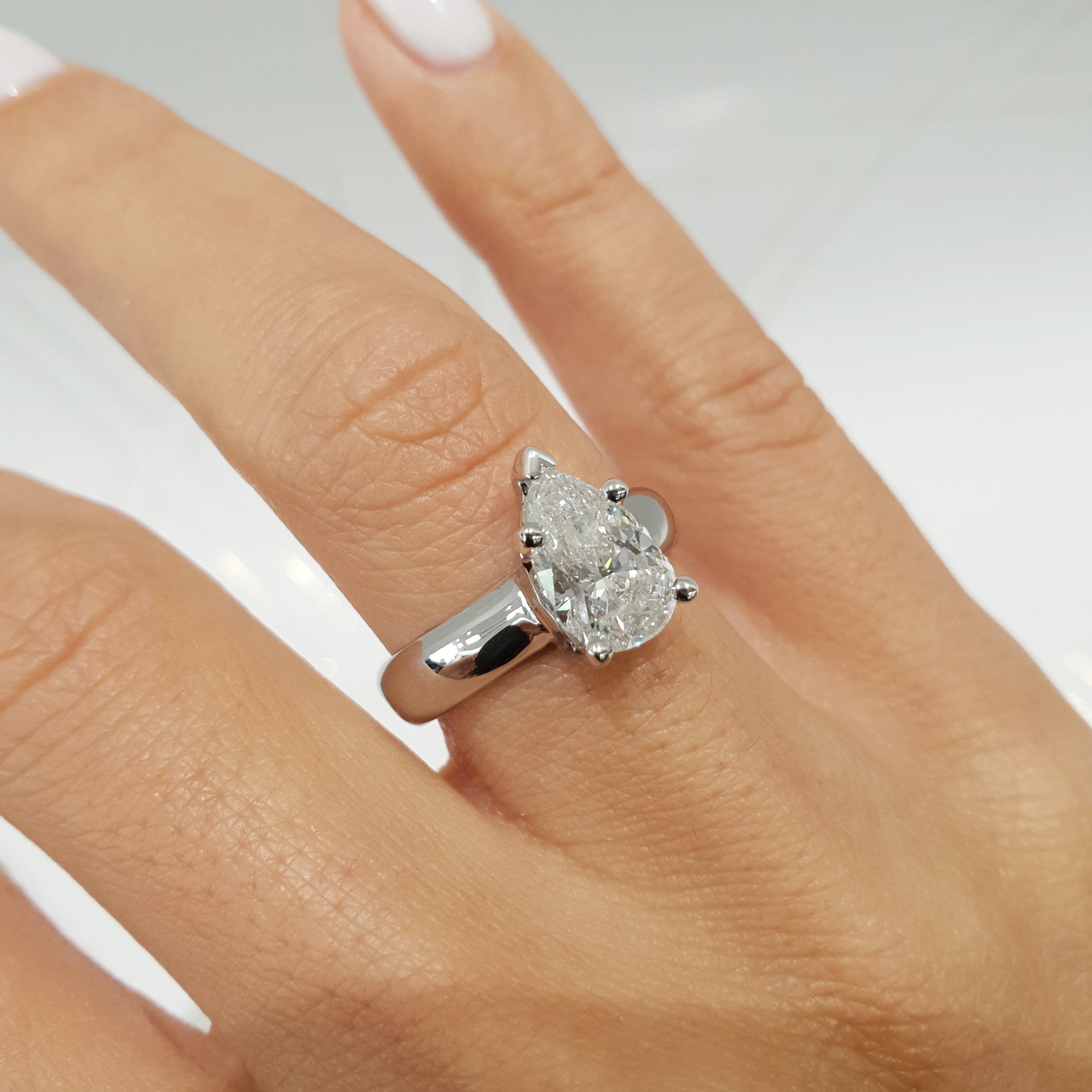 Hannah Lab Grown Diamond Ring -18K White Gold、mySite、hinf8tx79