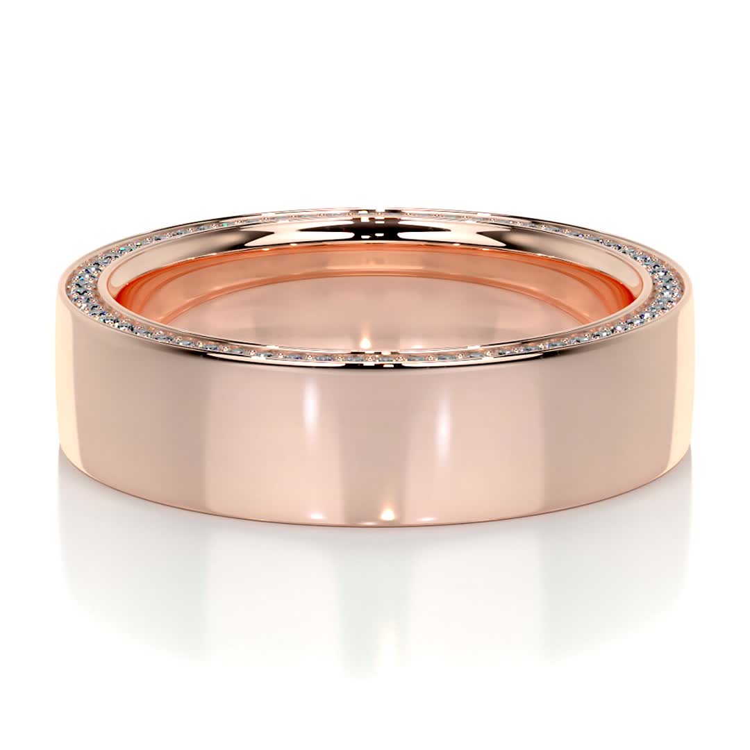Greg Men's Diamond Wedding Band (0.50 Carat) -14K Rose Gold、mySite、hinf8tx79