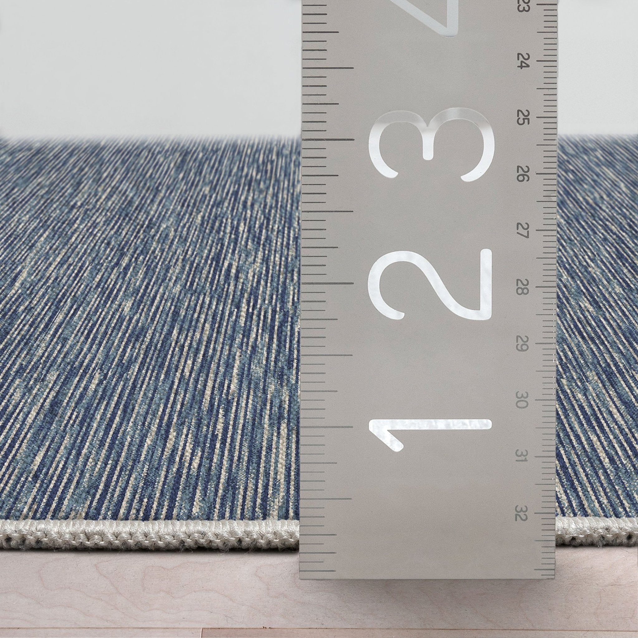 Custom Size Runner Striations Modern Striped Blue Fog Choose Your Width x Choose Your Length Hallway Runner Rug、mySite、gigharbornorthrealestate