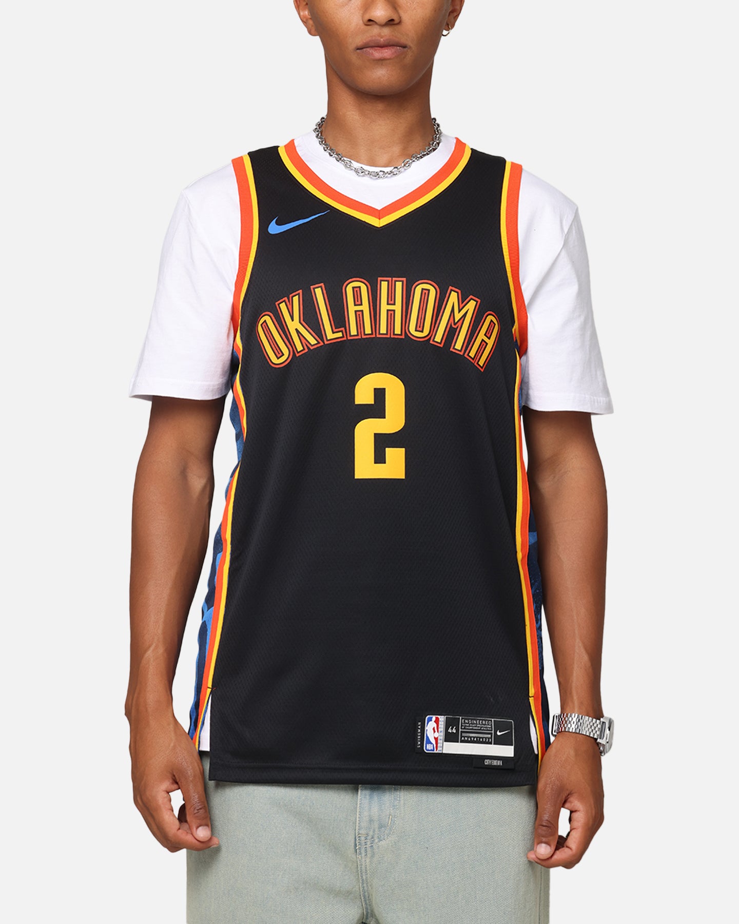 Nike Shai Gilgeous-Alexander Oklahoma City Thunder #2 City Edition 2024/25 Nike Dri-Fit NBA Swingman Jersey Black、mySite、zt4zffjzw