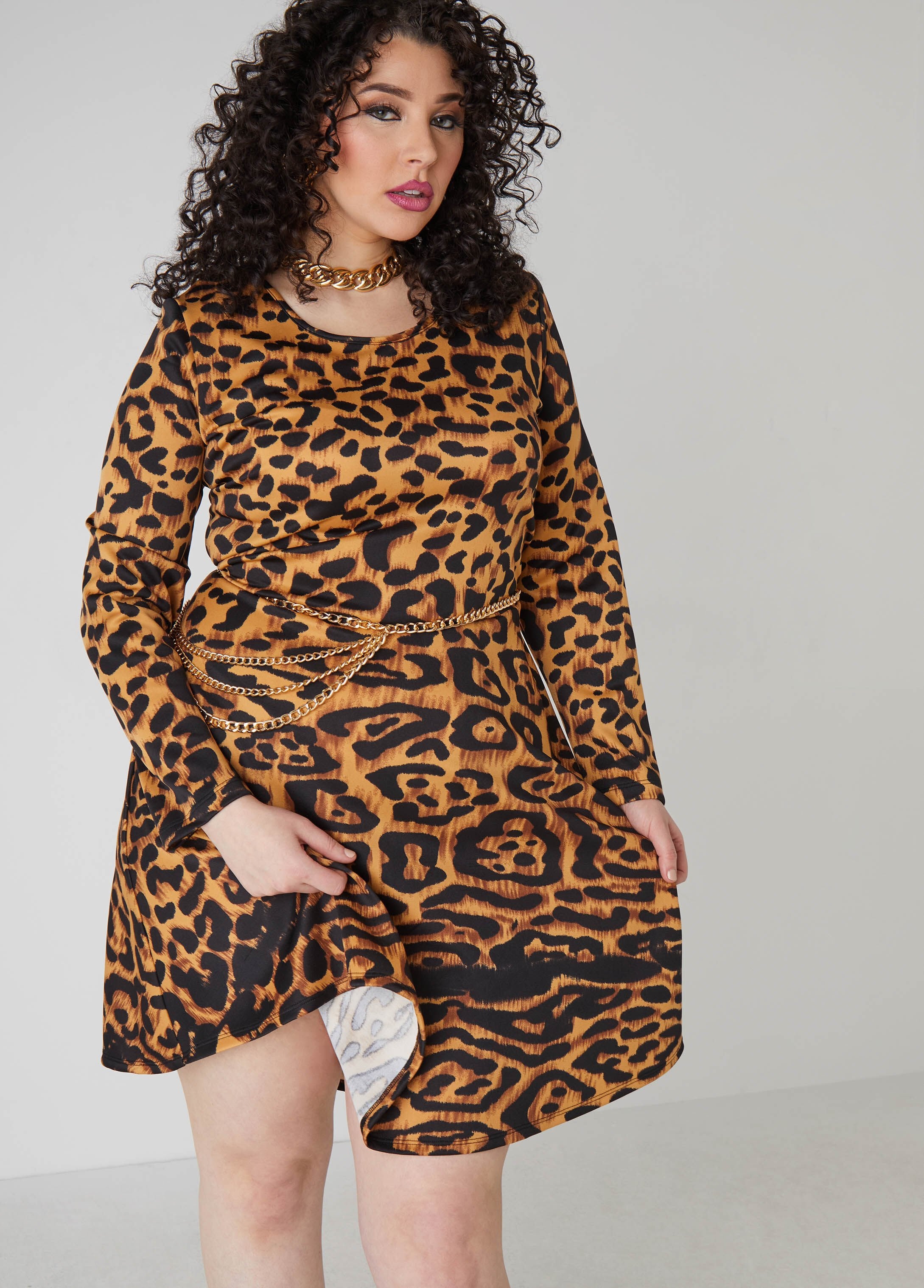 Leopard A Line Dress、mySite、bengalsvssteelers