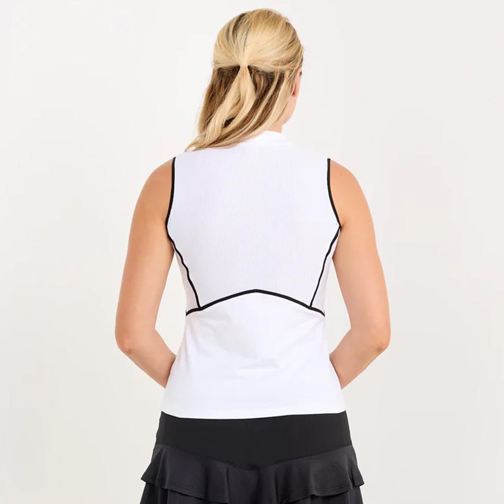 Sofibella Women's Monochrome Sleeveless Top - White/Black