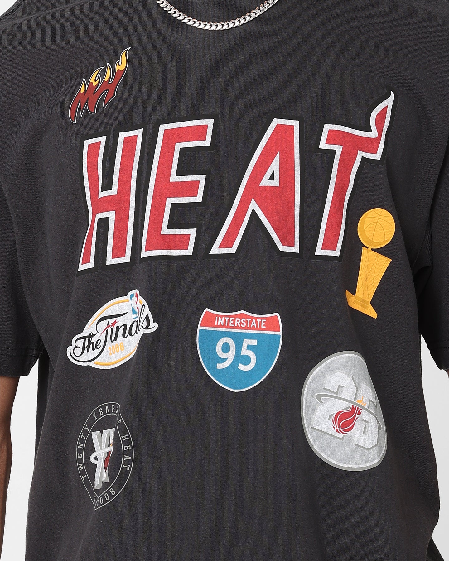Mitchell & Ness Miami Heat Highway Logo T-Shirt Vintage Black、mySite、zt4zffjzw