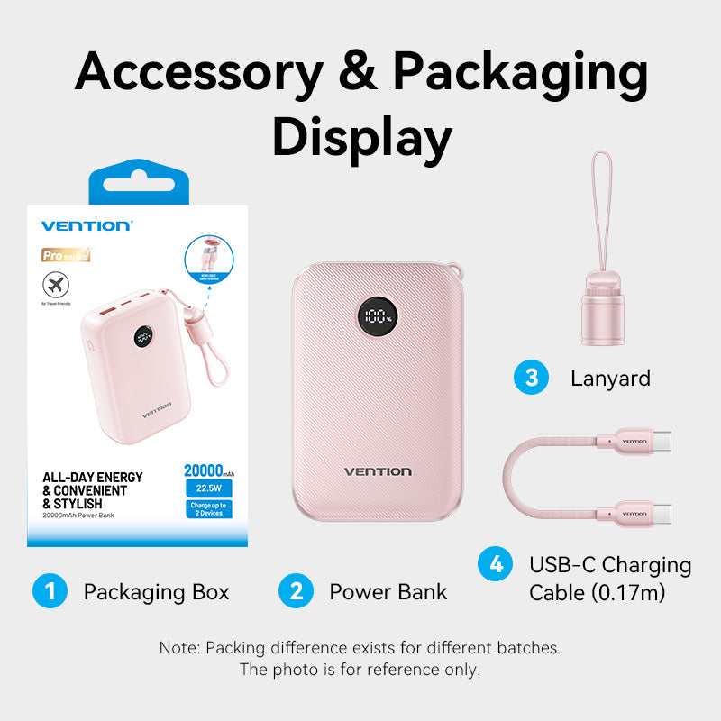 Vention 20000mAh Power Bank 22.5W、mySite、fannypackpong