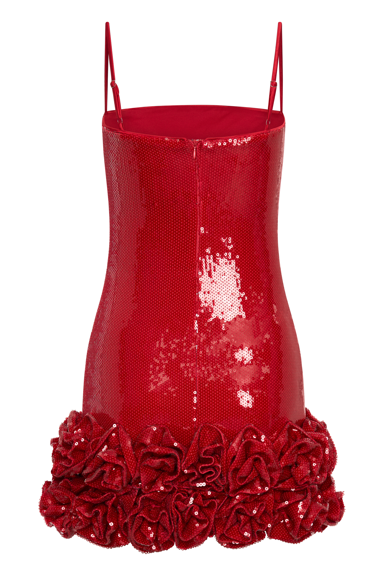 Faye Sequin Flower Mini Dress - Ruby、mySite、solidvoid