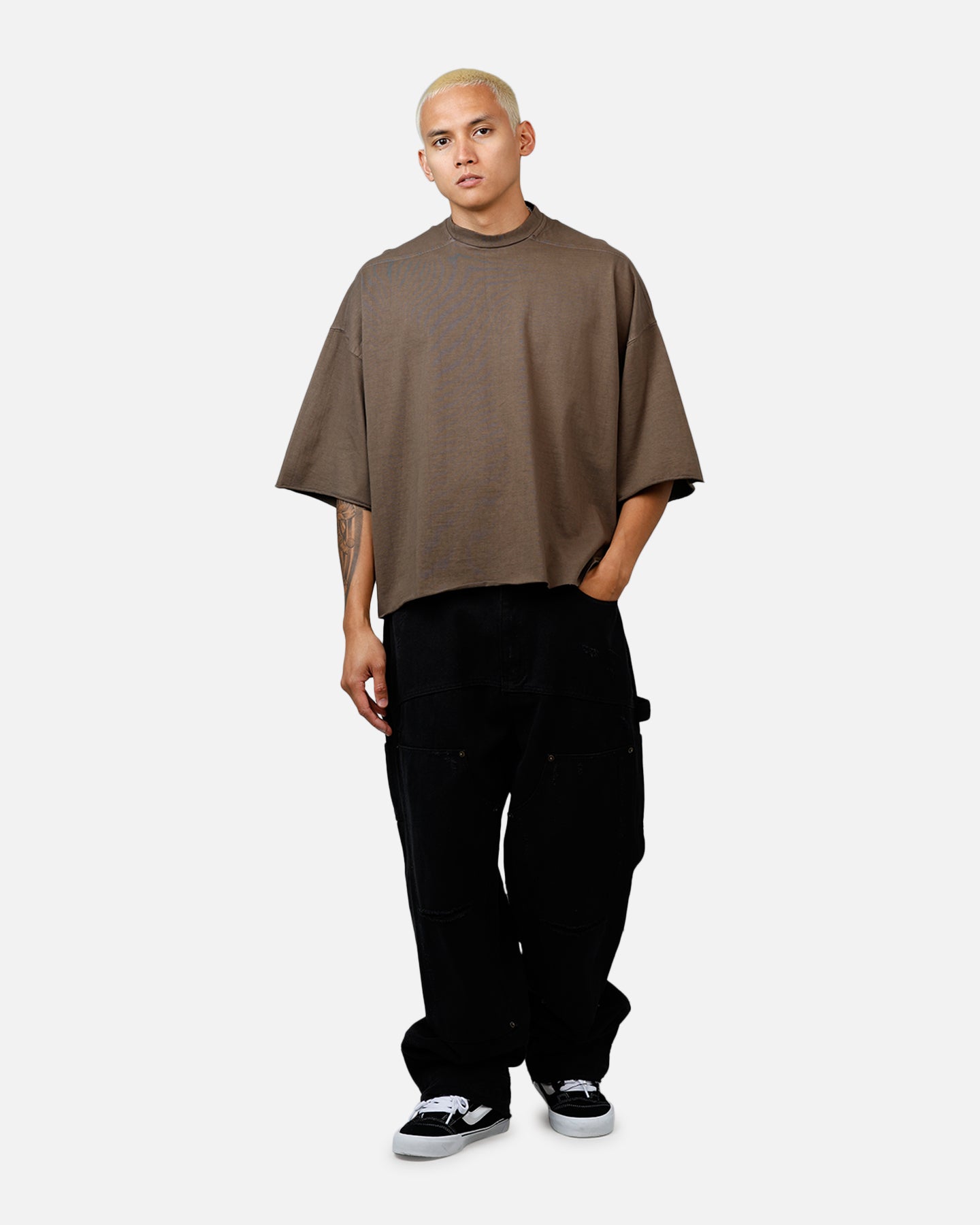MNML Oversized Raw Hem T-Shirt Muddy Grey、mySite、zt4zffjzw