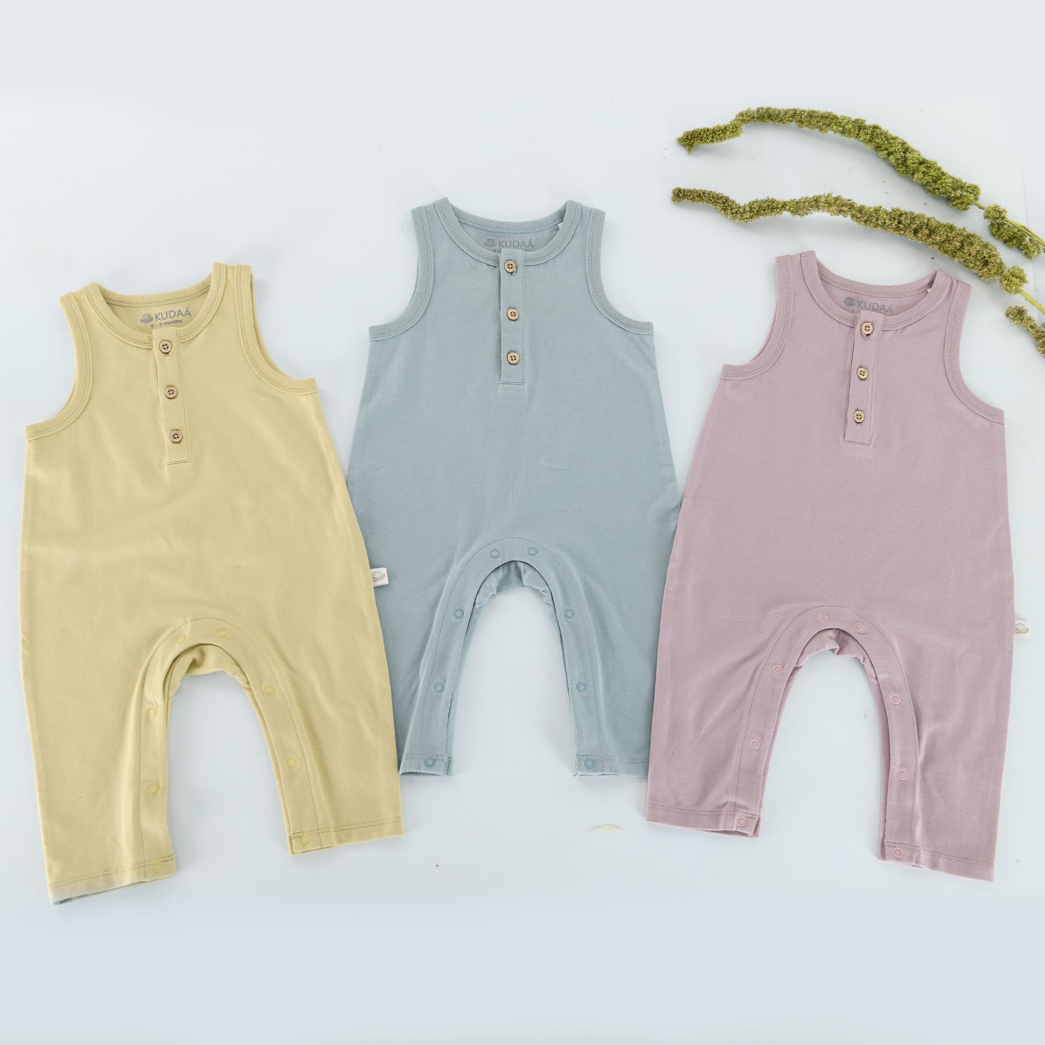 RETIRED - Organic Button Tank Jumpsuit - Bay Blue、mySite、g9winljtr