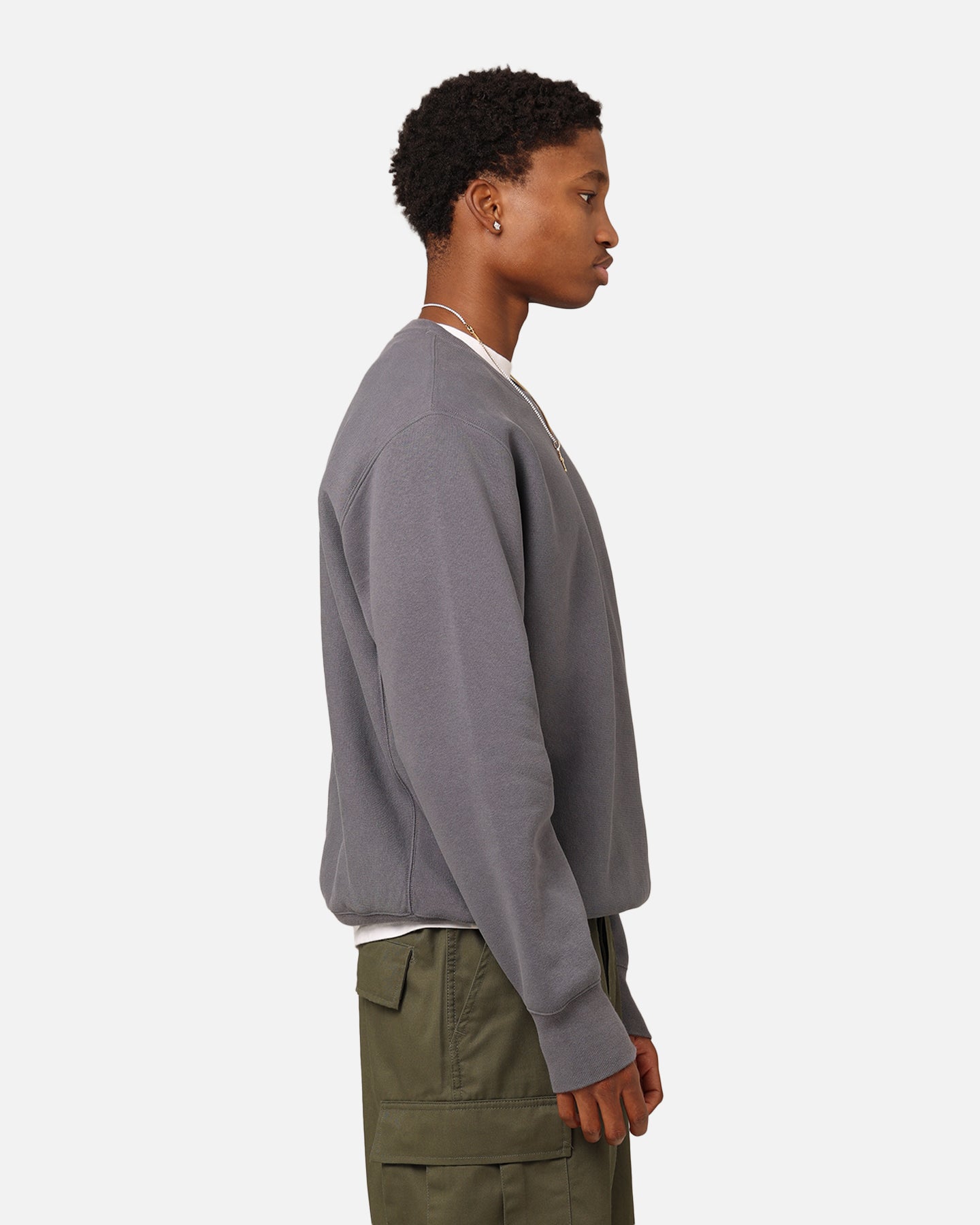 Champion Reverse Weave Small C Crewneck Grey Ocean、mySite、zt4zffjzw