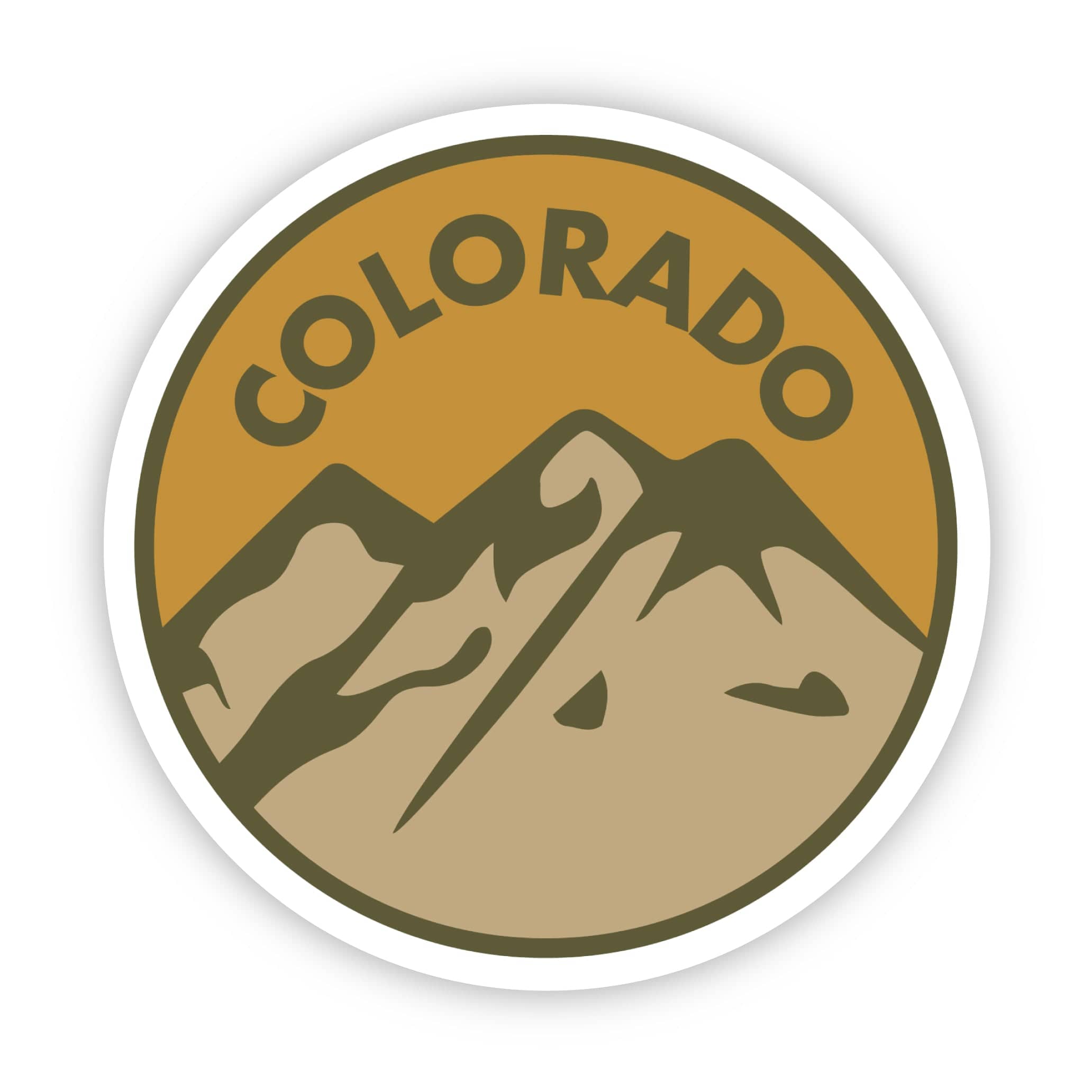  Colorado Mountains Badge Sticker、mySite、ghnorth