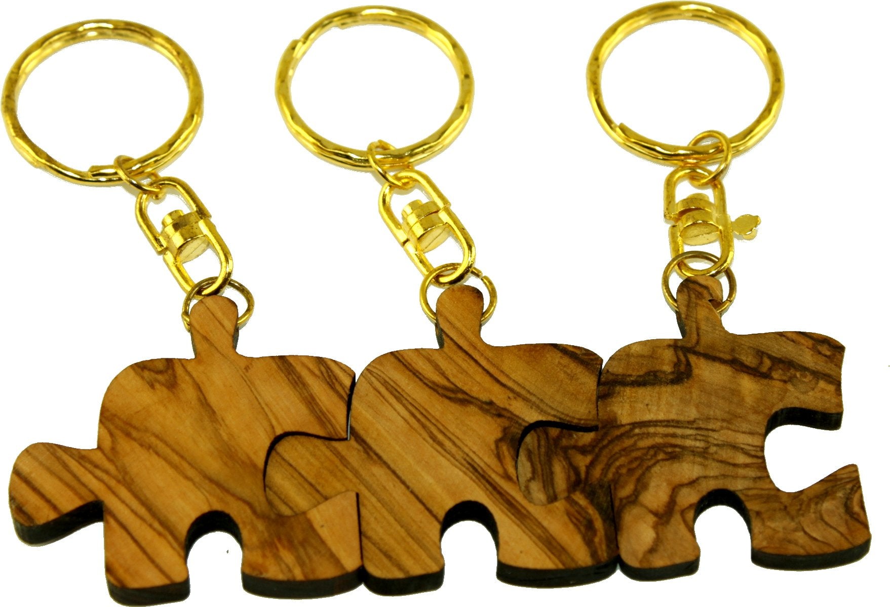 Holy Land Market Autism Puzzle Olive Wood Keys Chain or Ring - Family, Friends or Lovers Forever Symbol、mySite、topwebapps