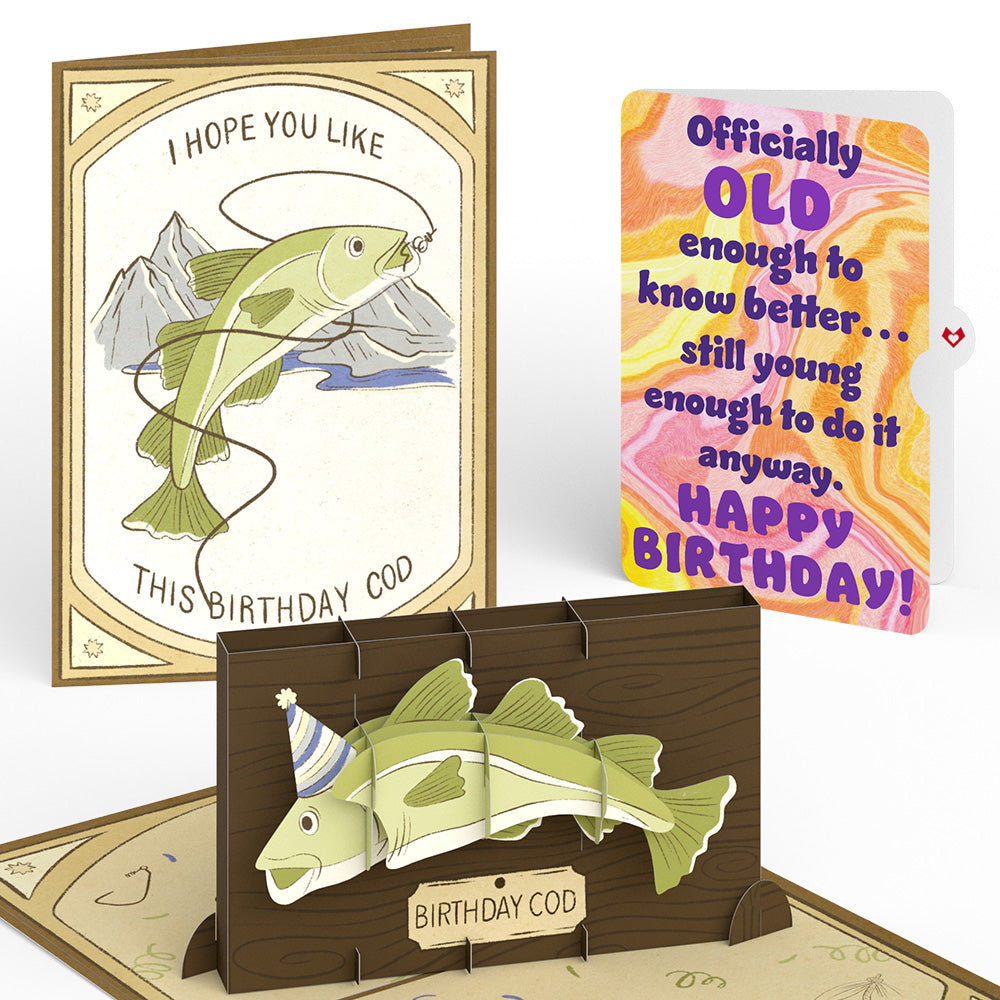 Birthday Cod Pop-Up Card and Sentiment Set、mySite、solidvoid