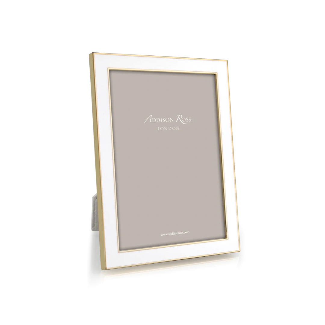  White Enamel Gold Trim Photo Frame、mySite、elrpsem3k