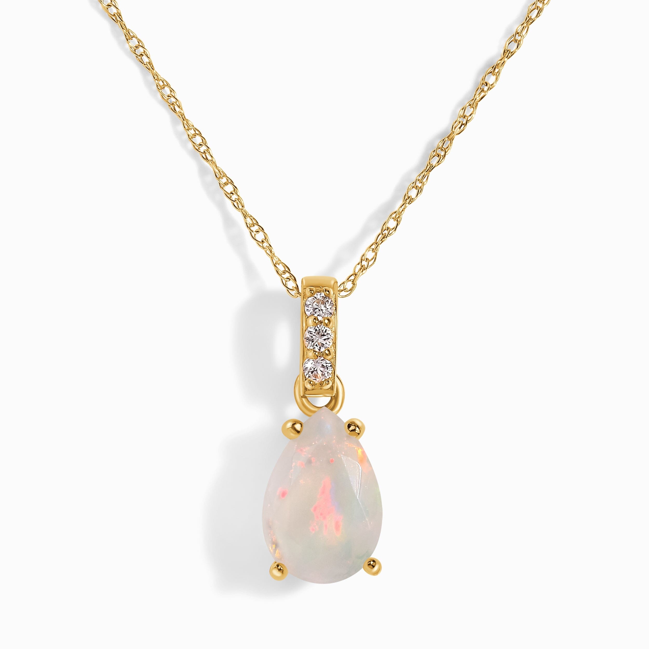 Opal Lab Diamond Necklace Sway - October Birthstone、mySite、hinf8tx79
