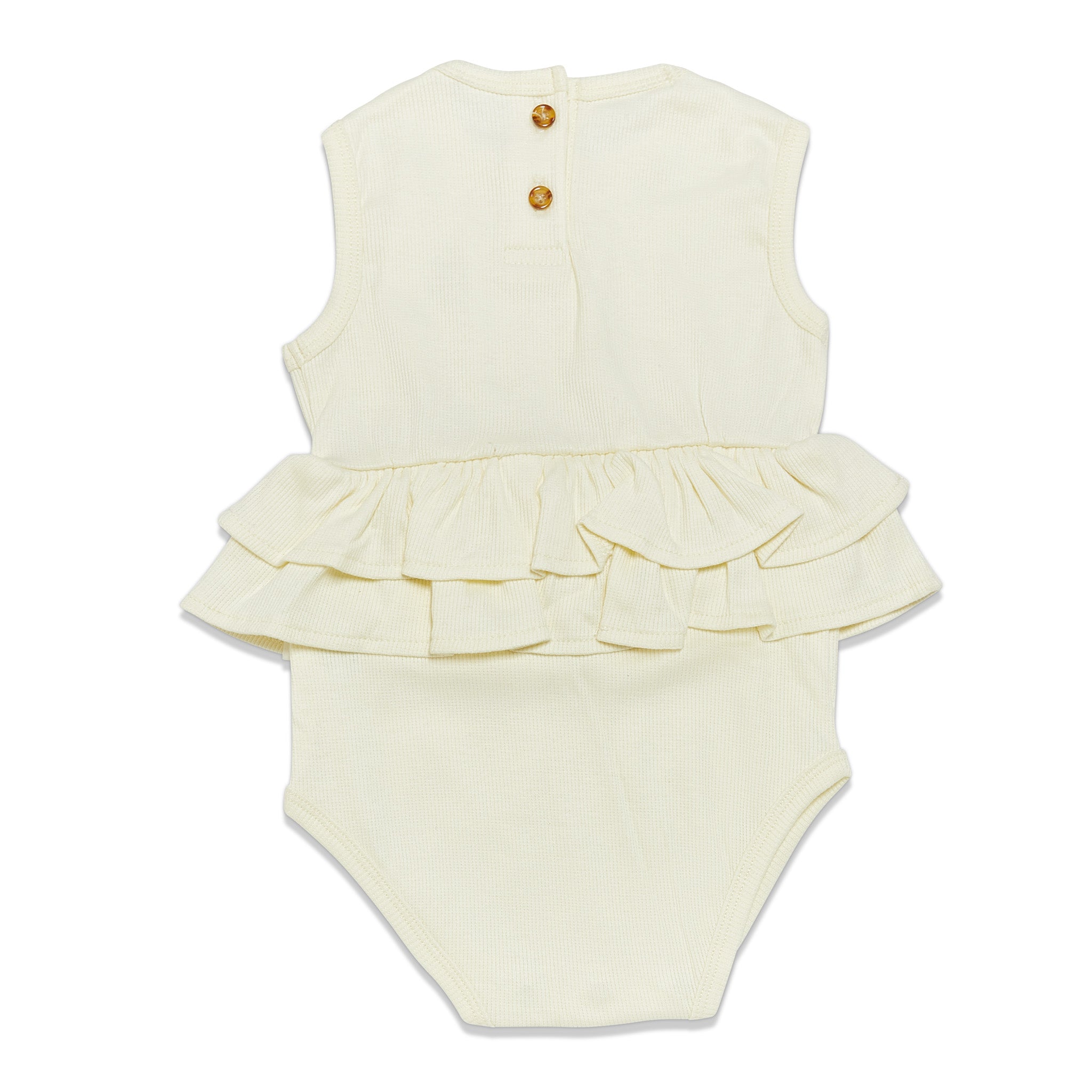 RETIRED - Organic Tank Ruffle Waist Bunsuit - Sugar Cookie、mySite、g9winljtr