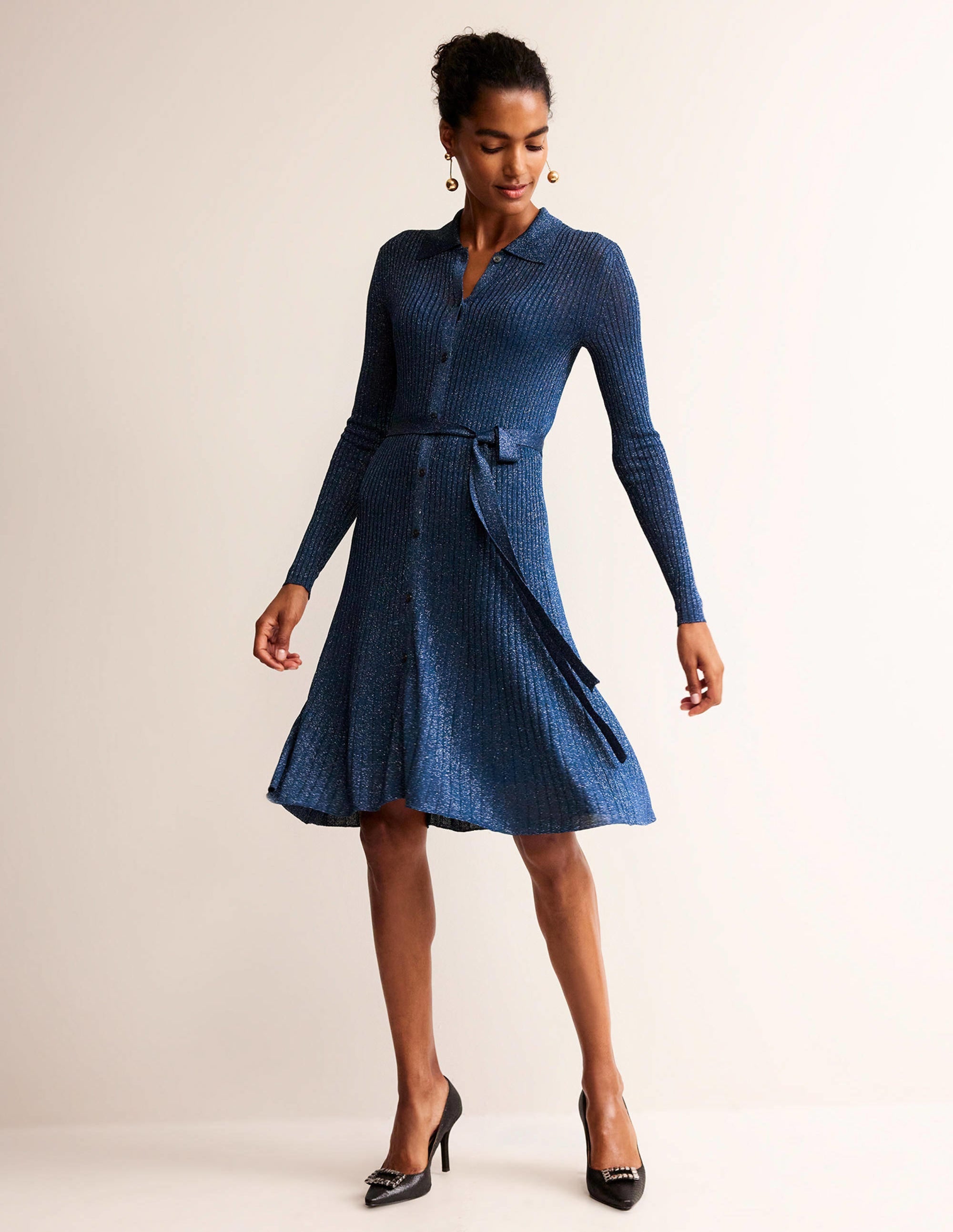  Faye Sparkle Knitted Dress-Atlantic Blue、mySite、ashleygrahame