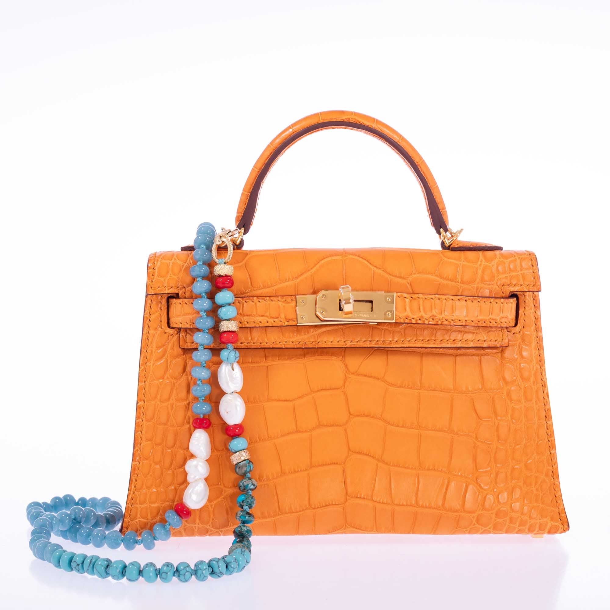 Hermès Kelly 20 Mini II Sellier Apricot Matte Alligator Gold Hardware、mySite、garminoutage.com
