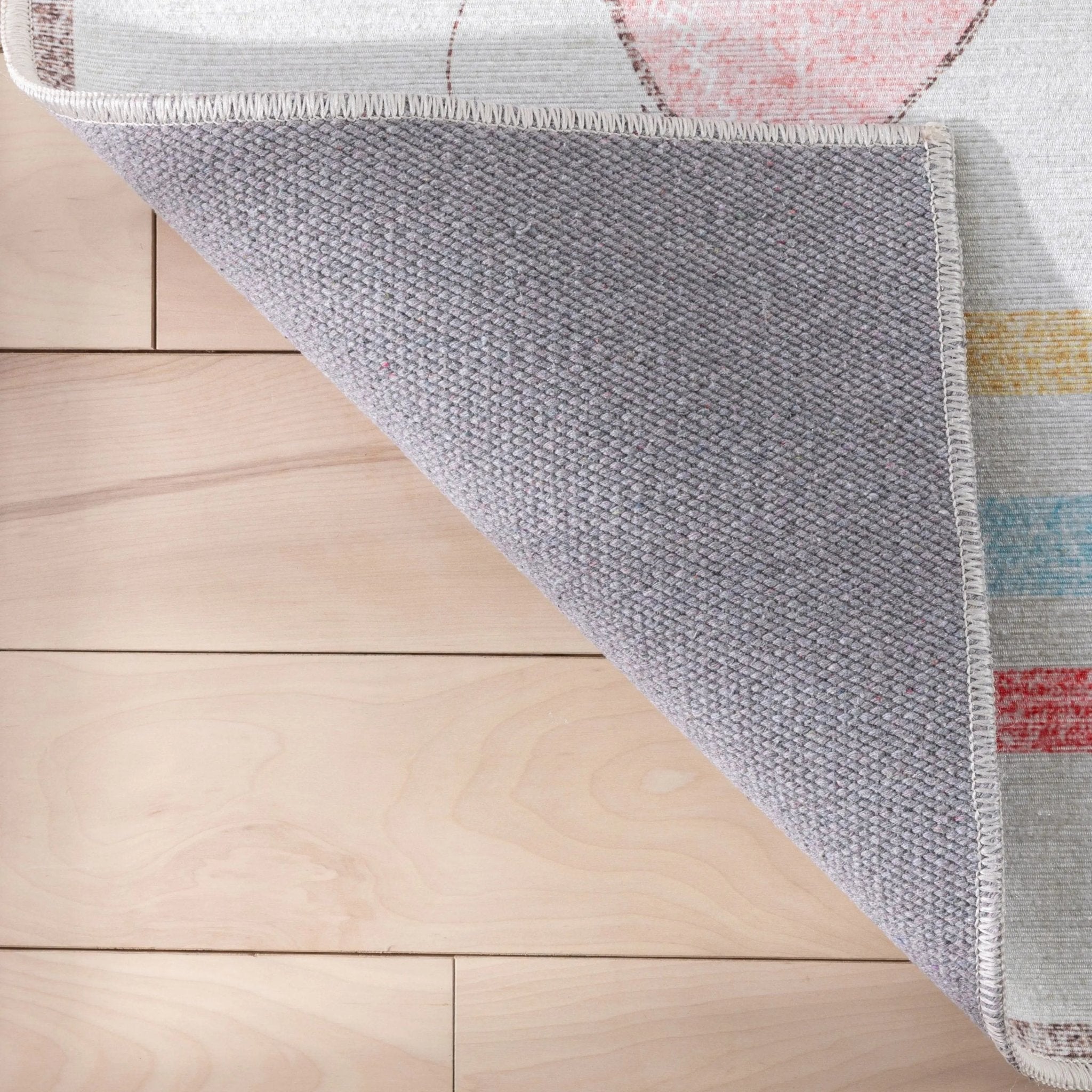 Hopscotch Rainbow Modern Multi Beige Kids Flat-Weave Rug、mySite、gigharbornorthrealestate