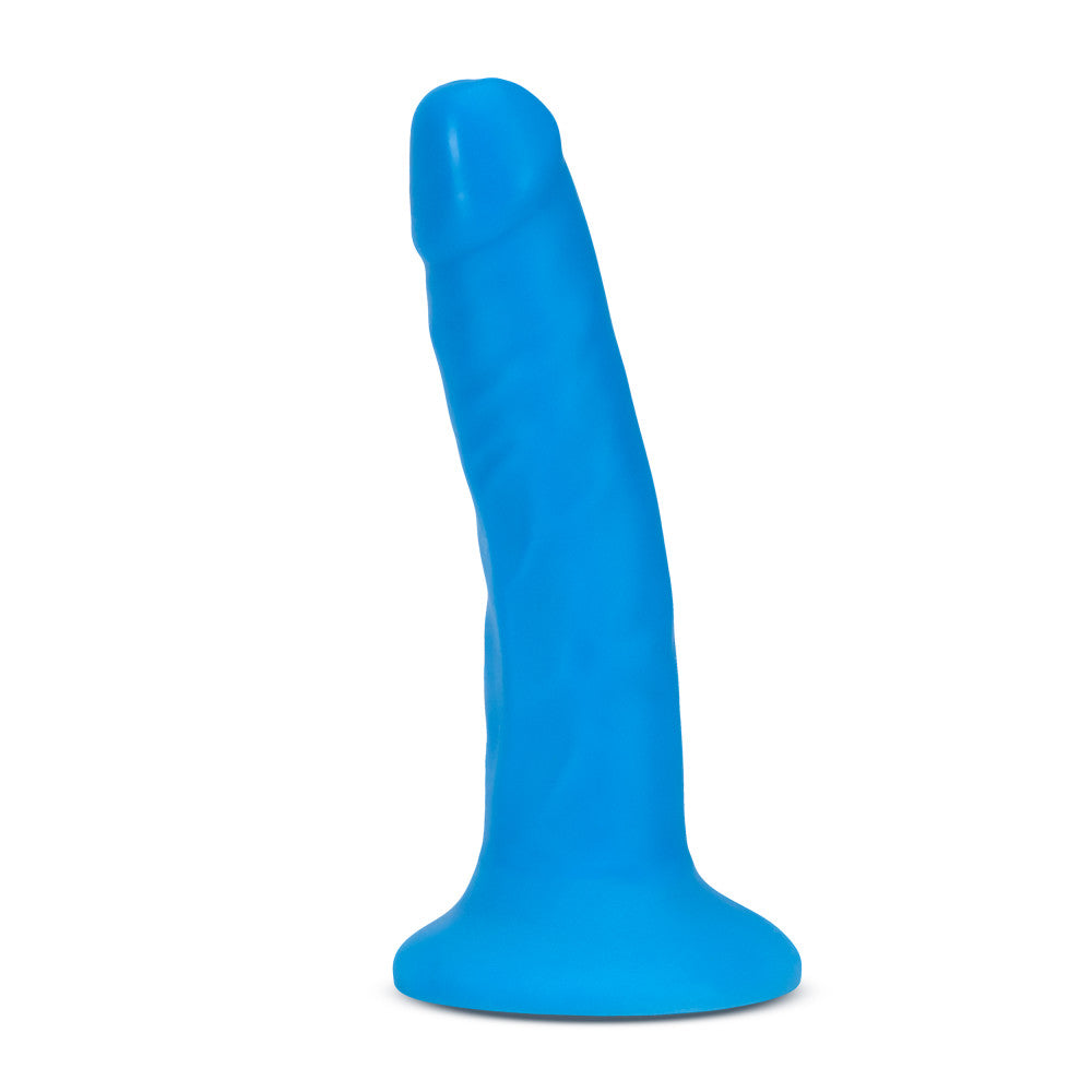 Neo Elite By Blush® | Neon Blue: 5.5-Inch Long Dildo - Made with Purio™ Silicone & SensaFeel® Dual Density Realistic Technology、mySite、bottomscart