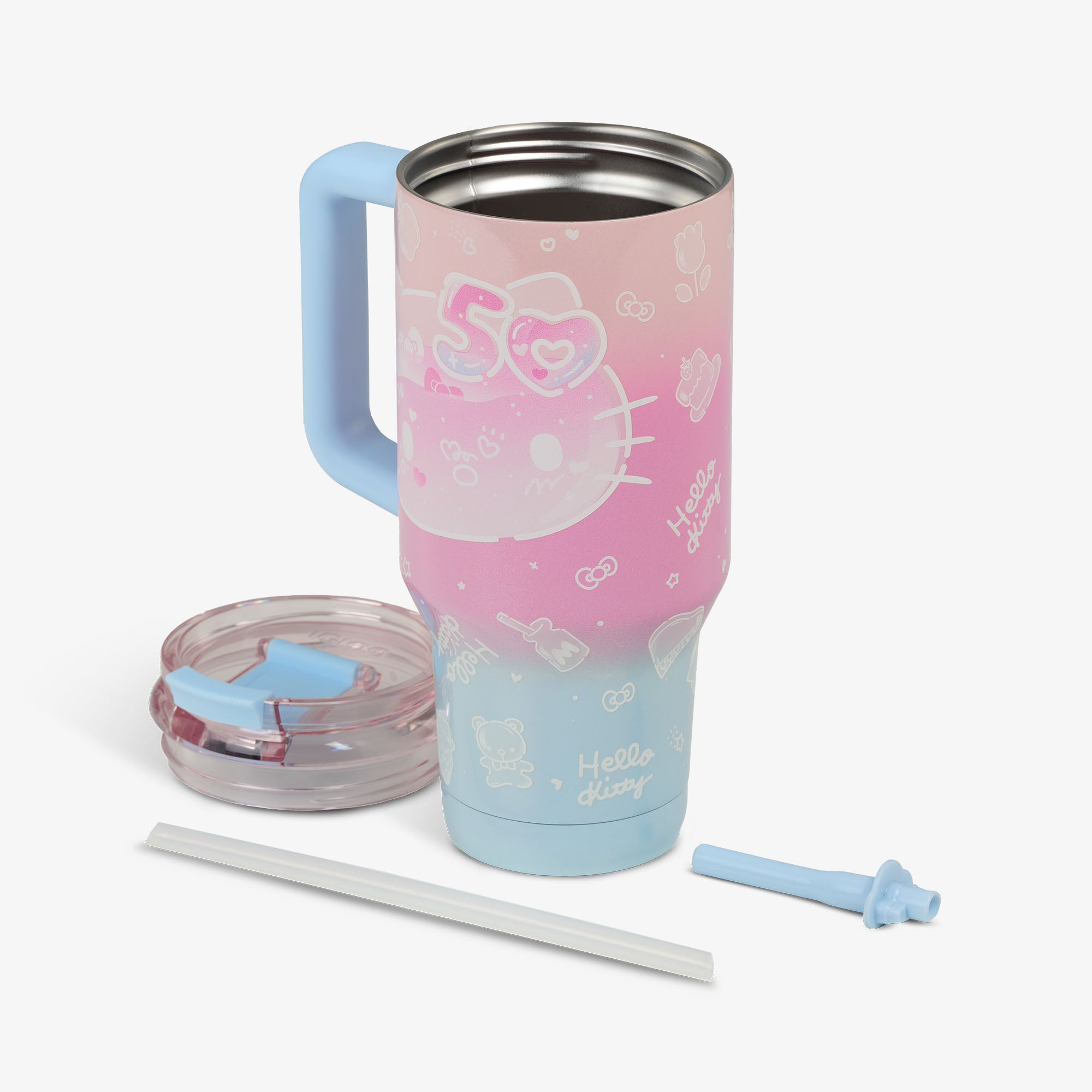 Hello Kitty® 50th Anniversary 32 Oz Flip ‘n’ Sip Travel Mug、mySite、noshort