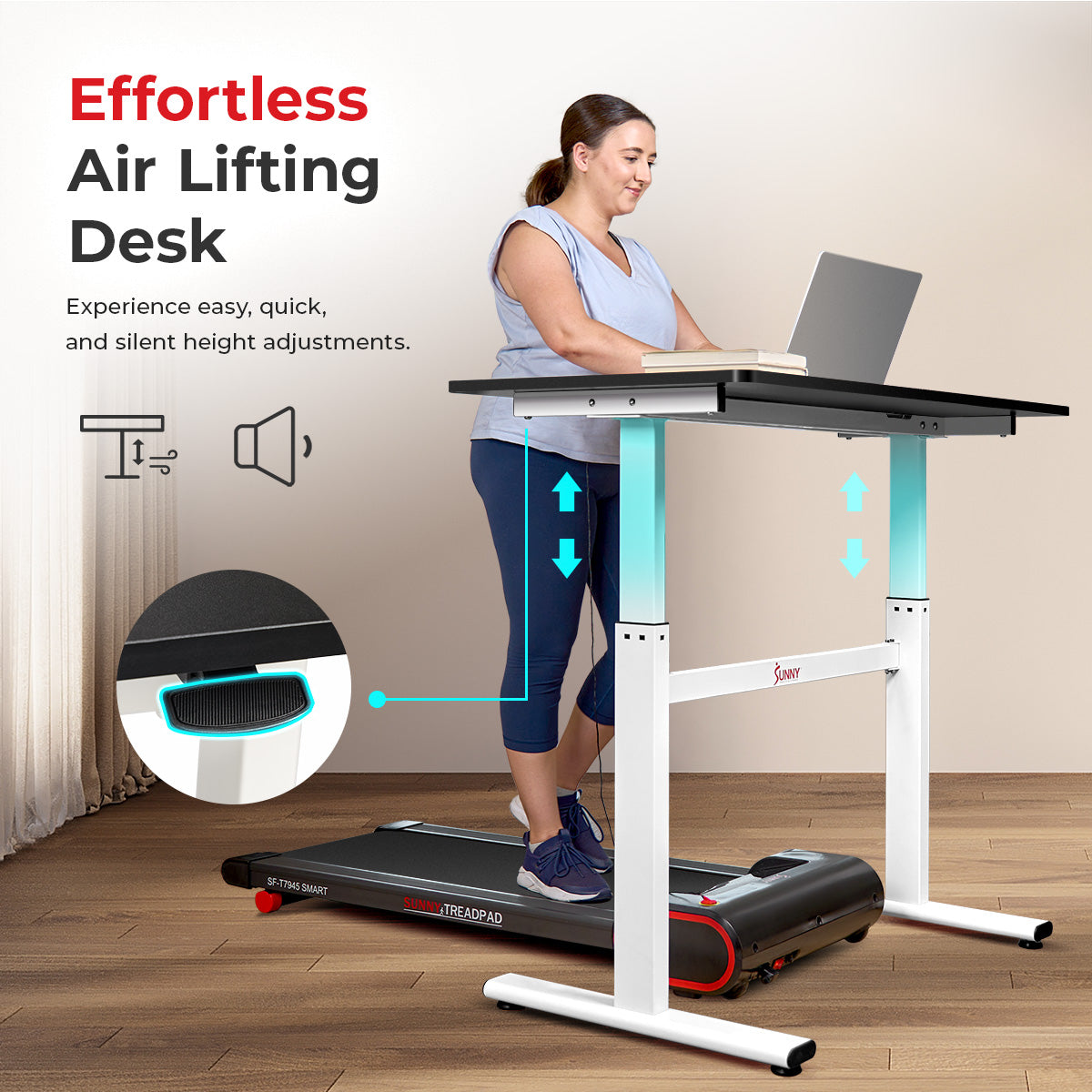  Multi-Purpose Air-Drive Adjustable Standing Desk、mySite、ghnorth