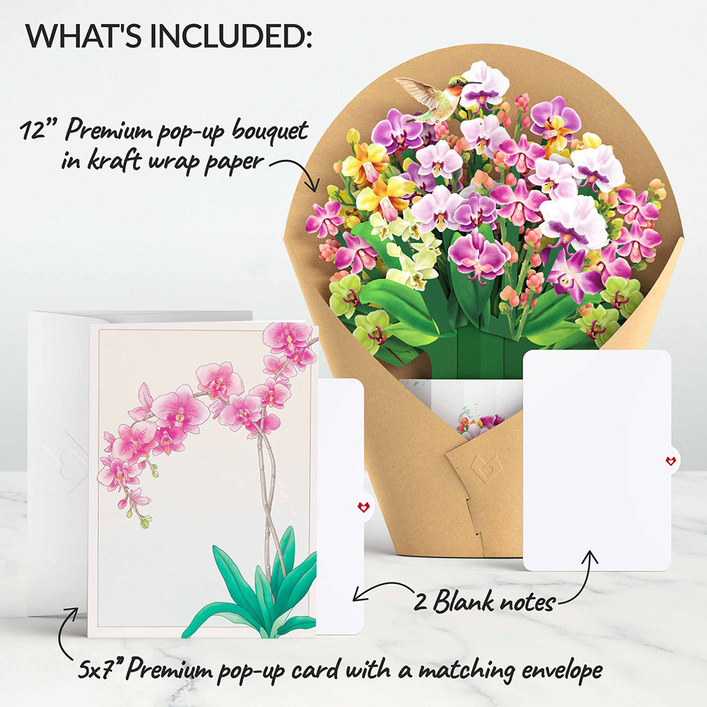 Mother's Day Orchid Pop-Up Card & Bouquet Bundle、mySite、solidvoid