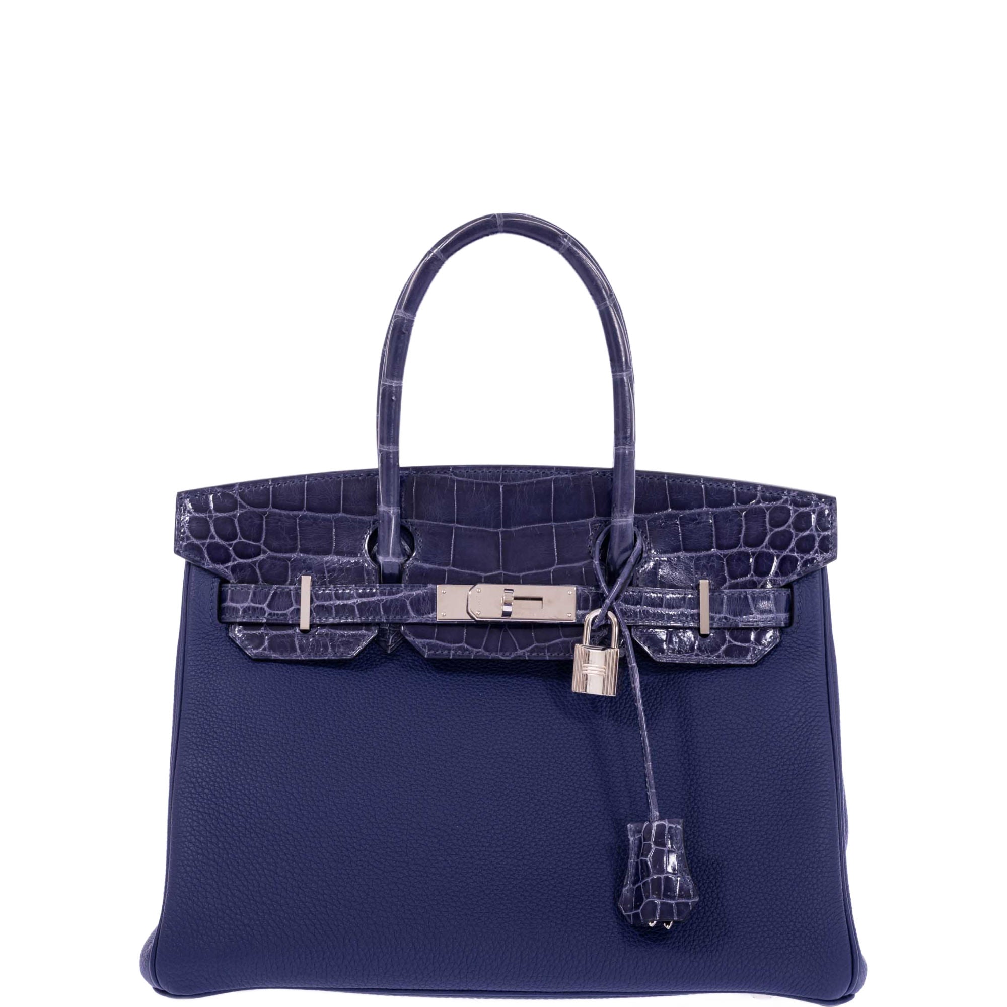 Hermès Touch Birkin 30 Bleu Encre Togo and Shiny Niloticus Crocodile Palladium Hardware、mySite、garminoutage.com