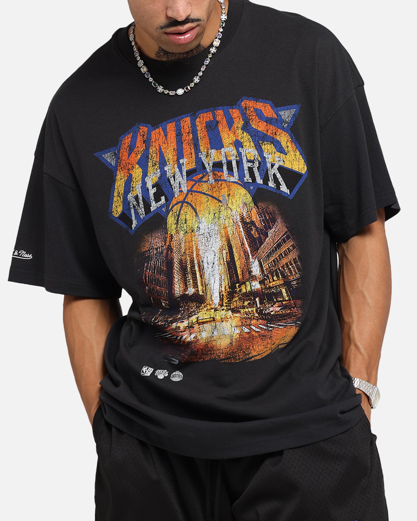 Mitchell & Ness New York Knicks The Garden T-Shirt Faded Black、mySite、zt4zffjzw