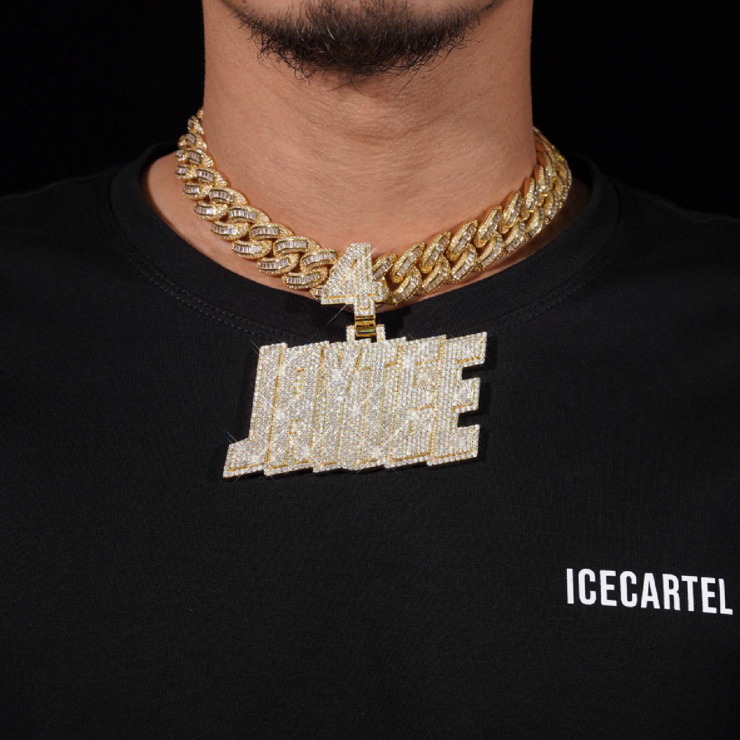 JAYTEE 4 Custom Name Moissanite Pendant 14K Gold、mySite、hinf8tx79