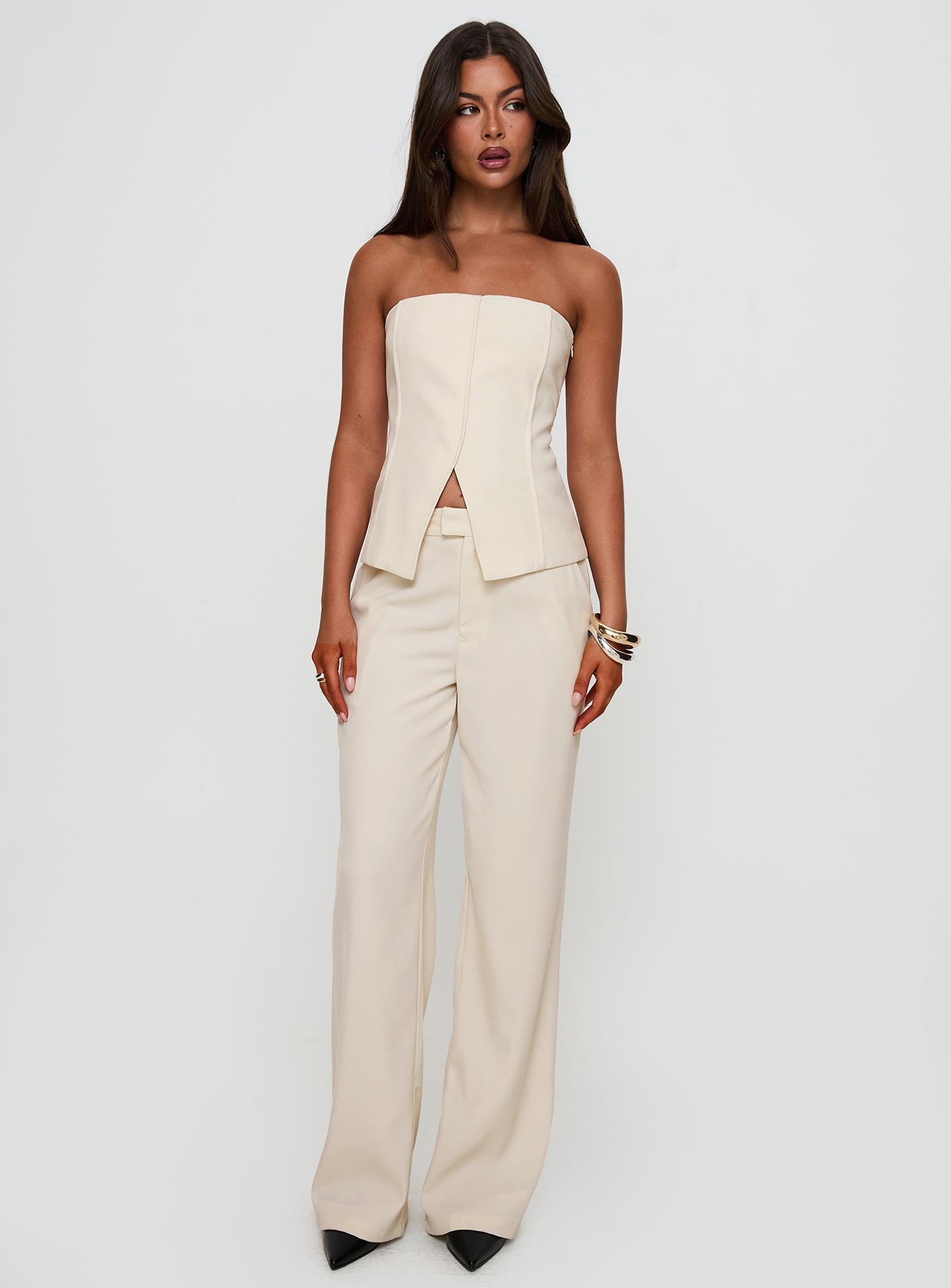 Lavish Living Strapless Top Cream、mySite、solidvoid