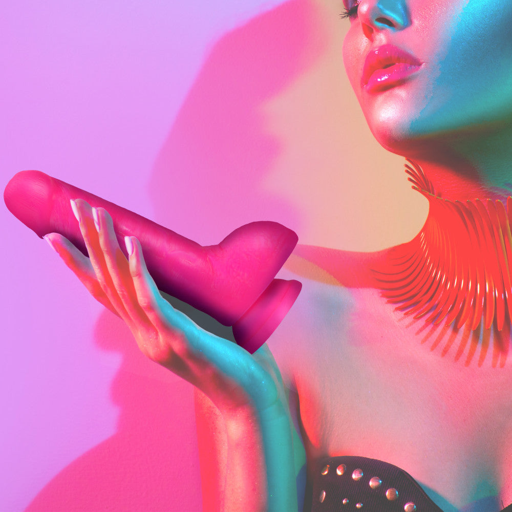 Neo Elite By Blush® | Neon Pink: 9-Inch Long Dildo - Made with Purio™ Silicone & SensaFeel® Dual Density Realistic Technology、mySite、bottomscart