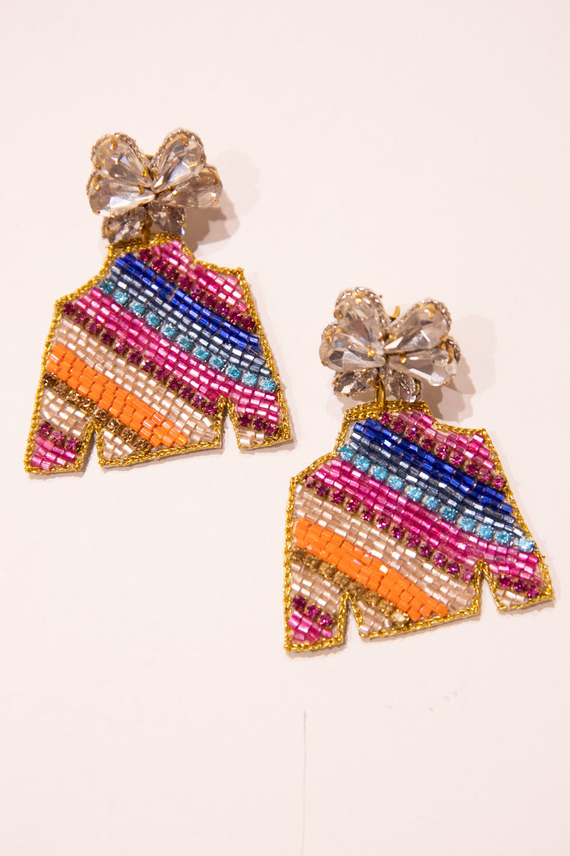 Derby Jockey Silks Earrings - Stained Glass、mySite、hinf8tx79