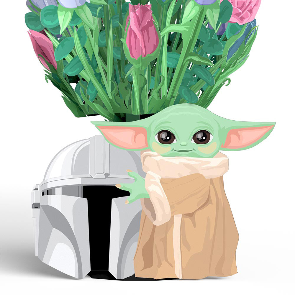 Star Wars™ The Mandalorian Grogu™ This Is the Way Pop-Up Card & Flower Buds Bouquet Bundle、mySite、solidvoid