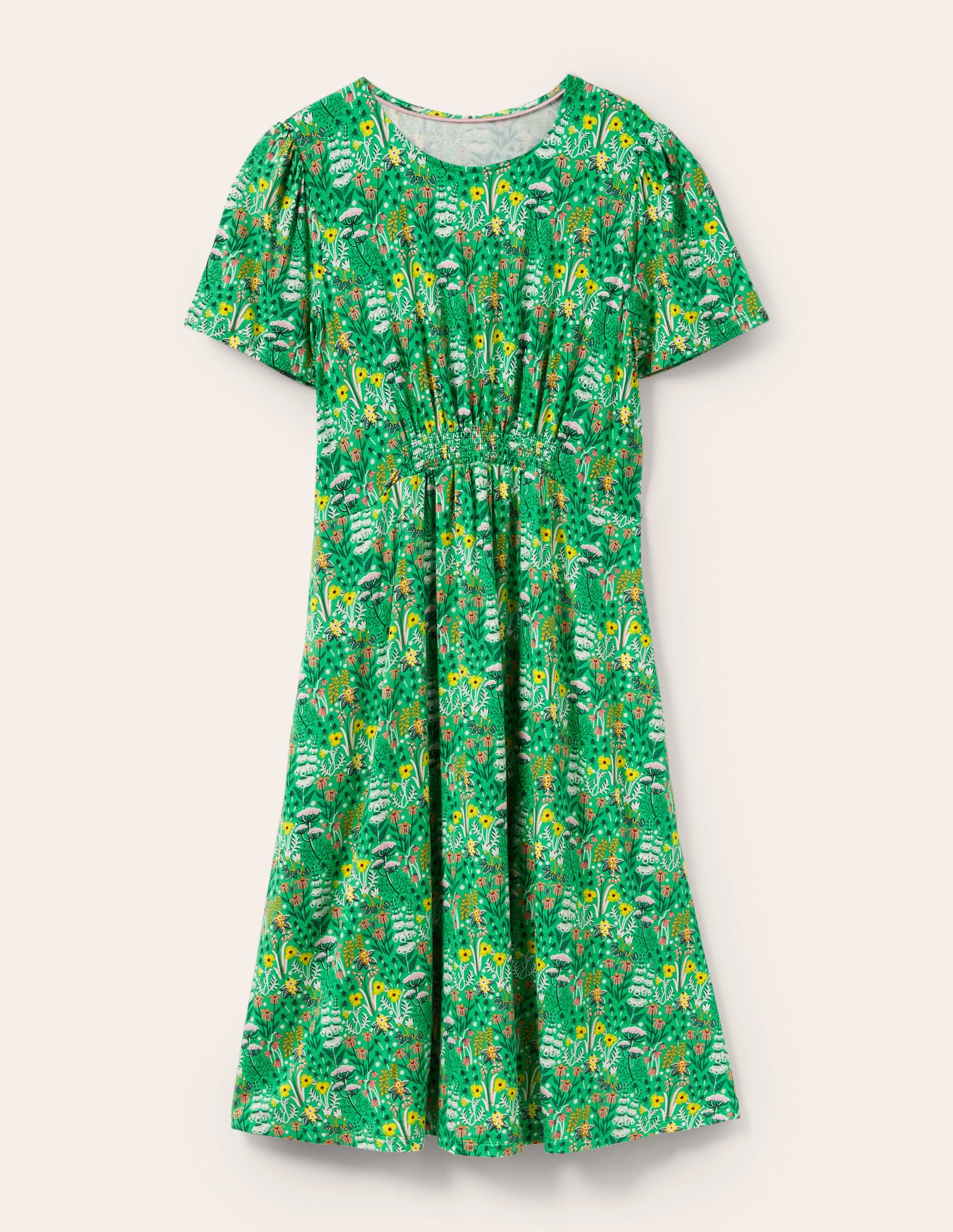  Crew Neck Jersey Dress-Rich Emerald, Wildflower Bloom、mySite、ashleygrahame