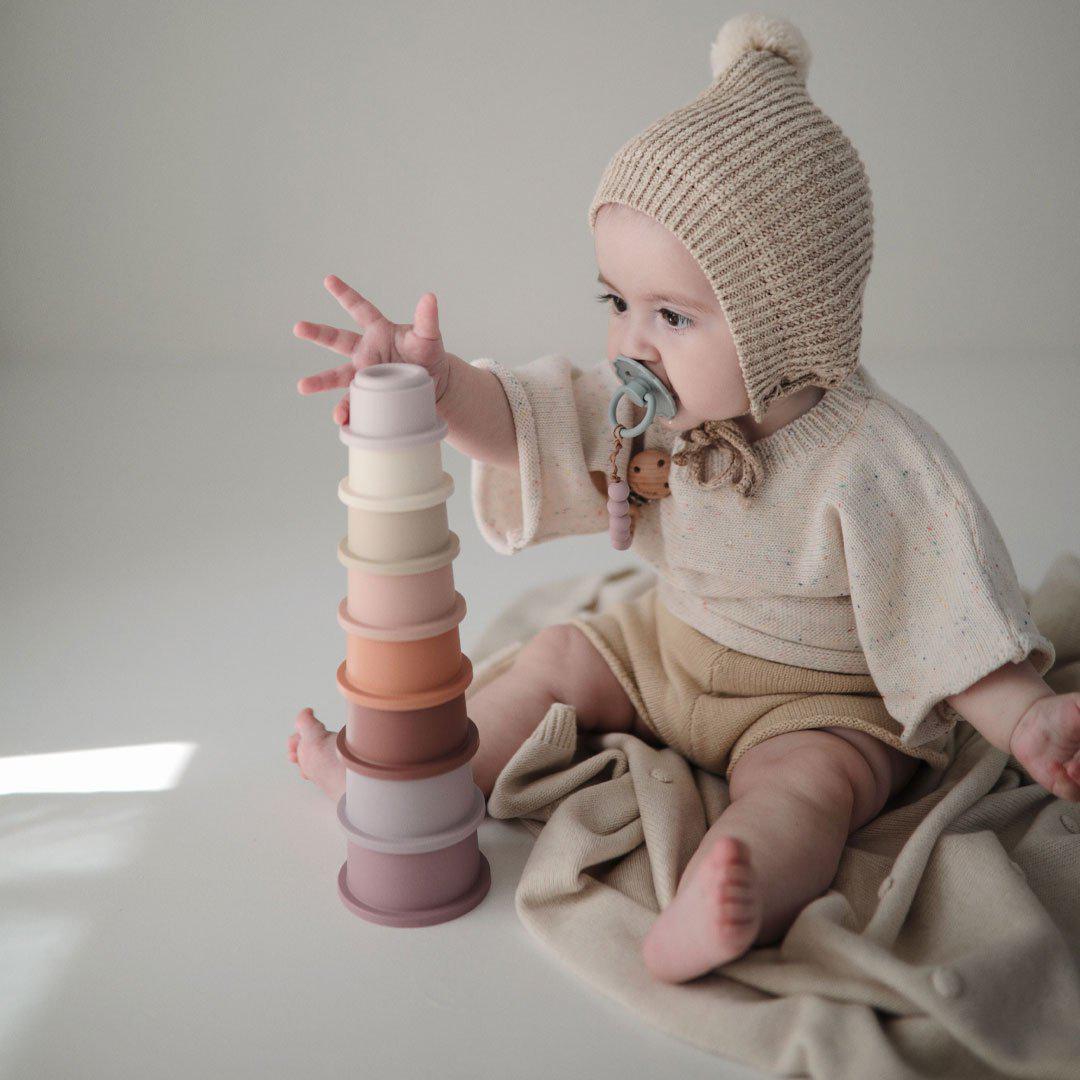  Mushie Stacking Cups Toy - Petal、mySite、merchandisen