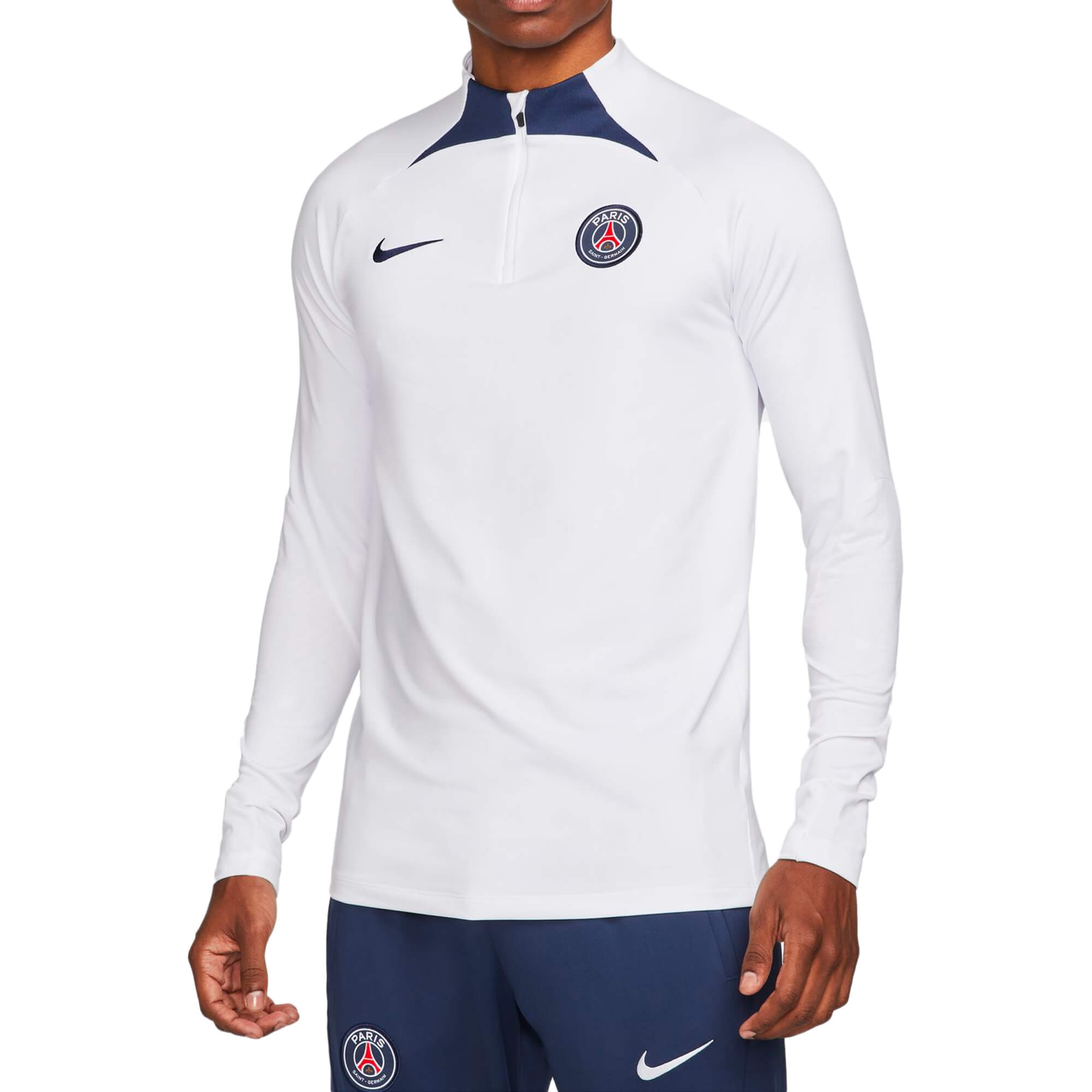 Nike Men's PSG 2022 Strike Drill Top White/Midnight Navy、mySite、noshort