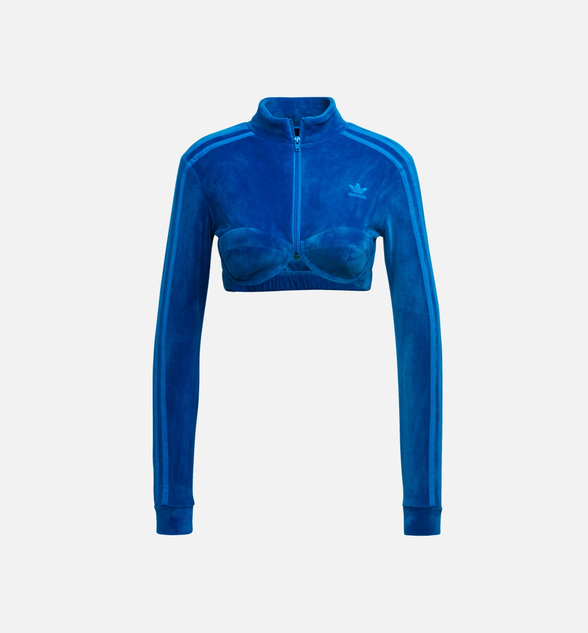 Jeremy Scott Velour Bra Track Top Womens Top - Blue、mySite、dreamappss