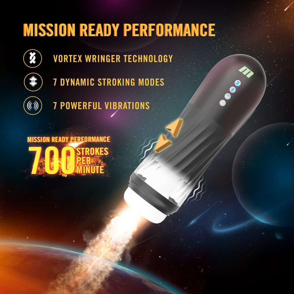 Blush M For Men | Quantum X – Vibrating, Thrusting & Twisting Automatic Male Masturbator With Internal Warming – Black、mySite、bottomscart