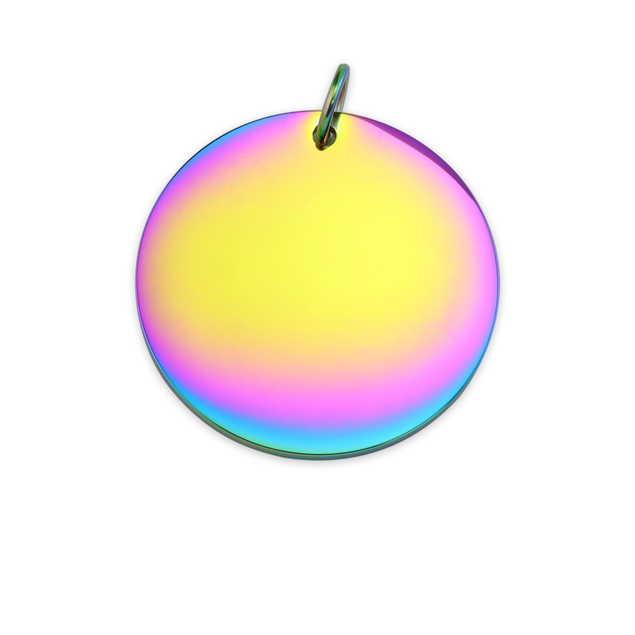 Rainbow Blank Stainless Steel Round Pendant / SBB0297、mySite、dreamappss