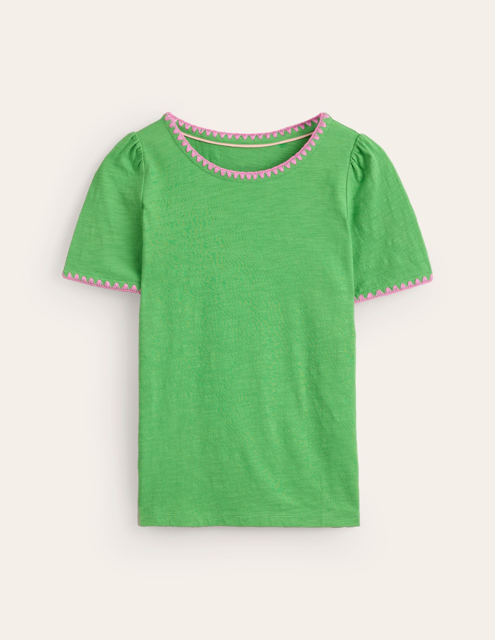  Ali Crochet T-shirt-Kelly Green、mySite、ashleygrahame