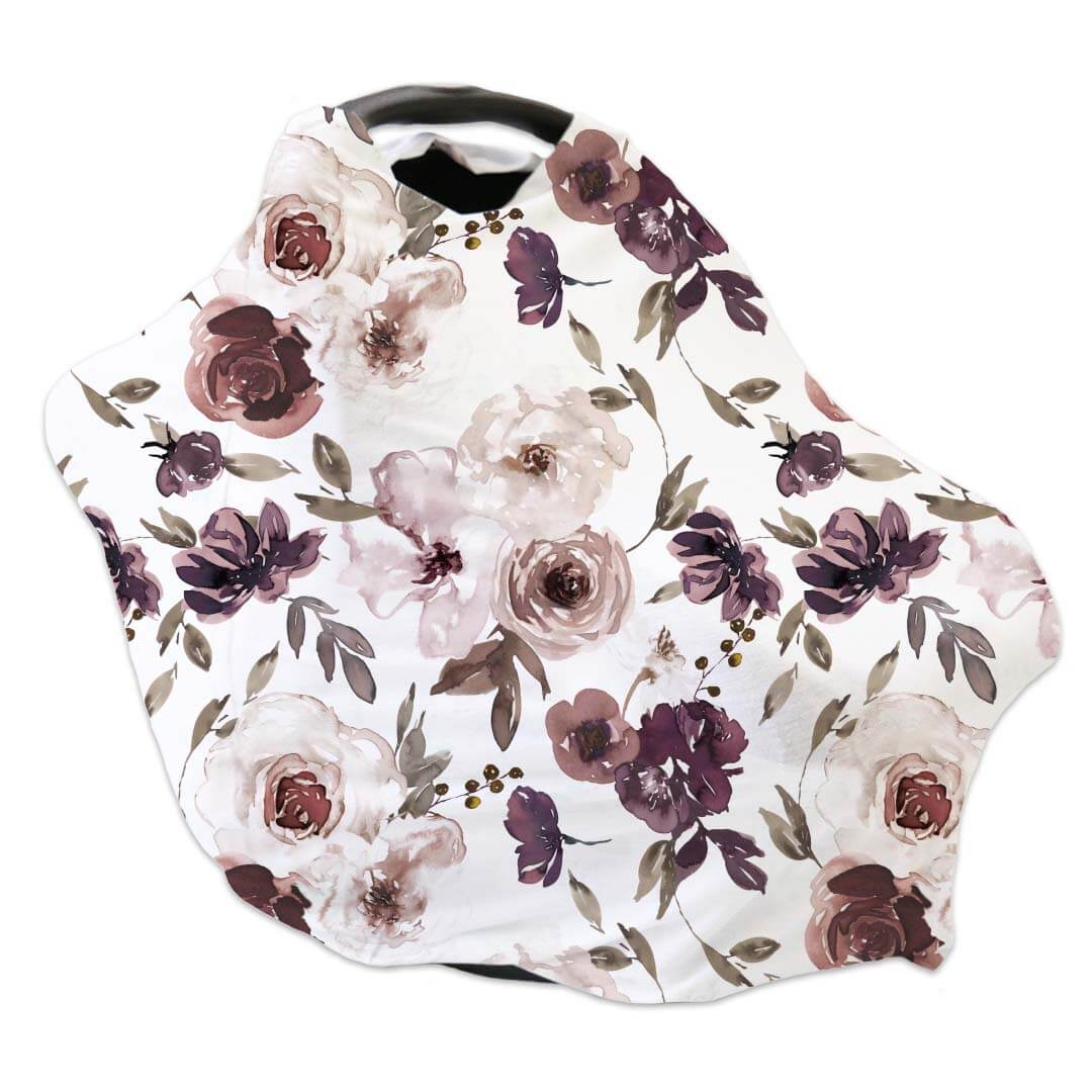  Demi's Dusty Purple Floral Multi-Use Stretchy Car Seat & Nursing Cover、mySite、layawaytickets