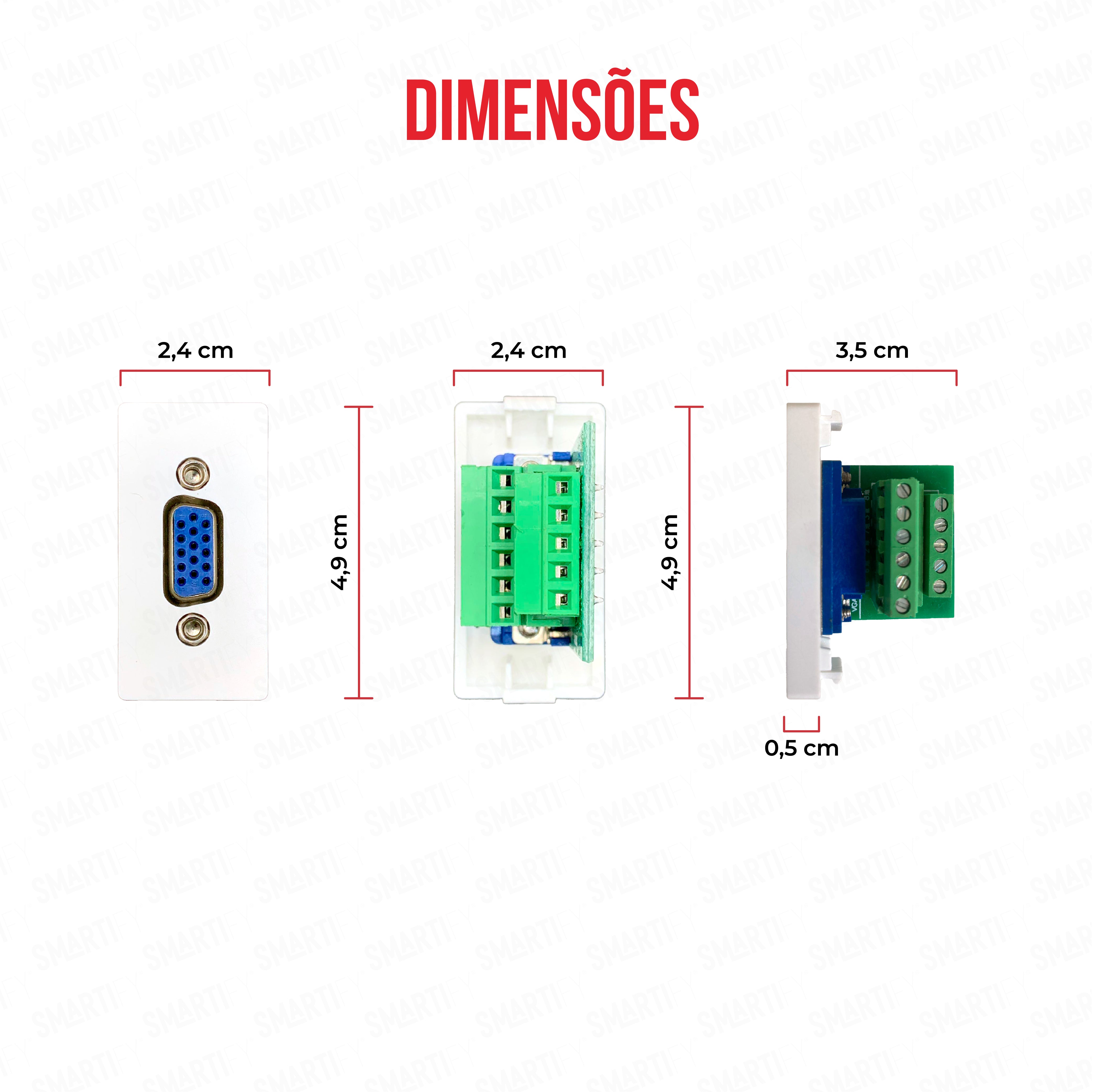 Smartify vPRO Meio Módulo VGA Branco - SYP0MVGABR、mySite、fannypackpong