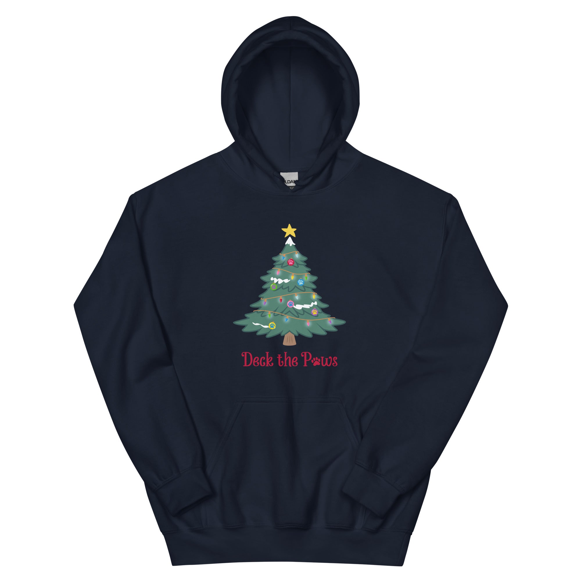 Deck The Paws Christmas Tree Hoodie、mySite、camillekostekn
