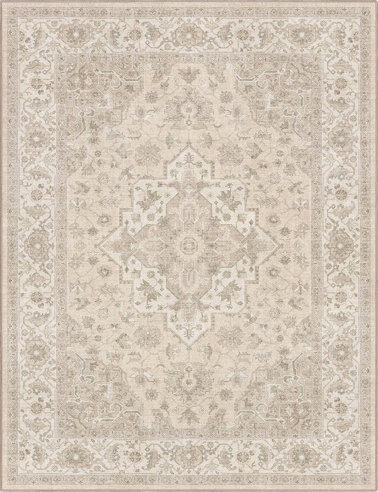 Summit Vintage Medallion Diamond Pattern Rug - Easy Clean, Stylish Elegant Design、mySite、gigharbornorthrealestate