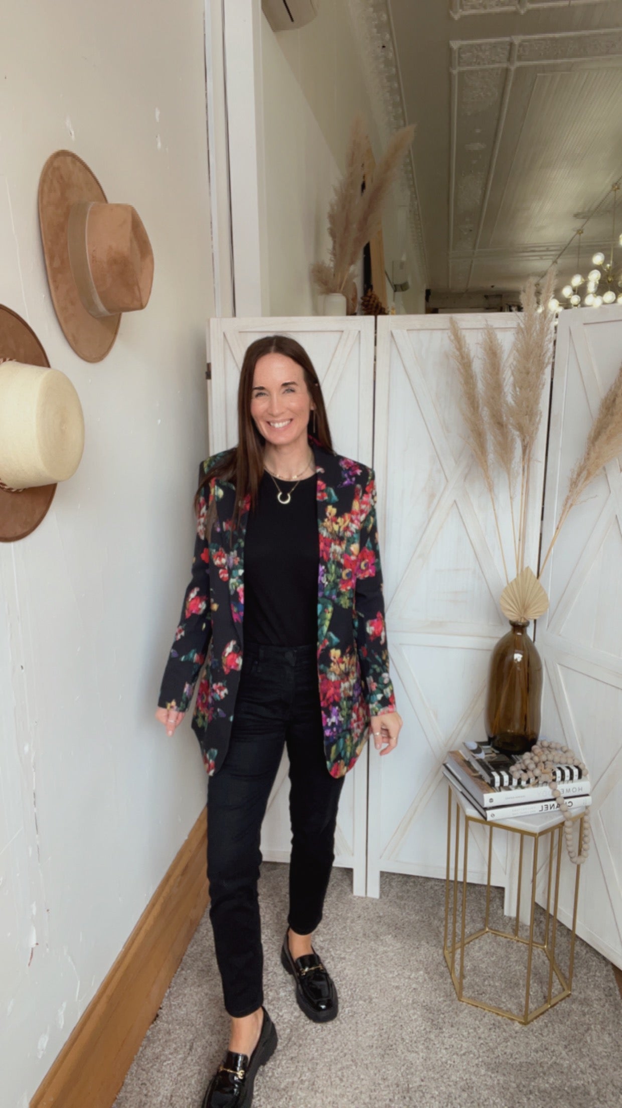 Liverpool Los Angeles Floral One-Button Stretch Blazer、mySite、garagedoors4me