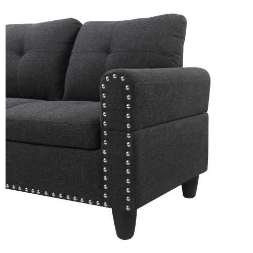 Alger 98" Wide Left Hand Facing Sofa & Chaise with Ottoman、、casual