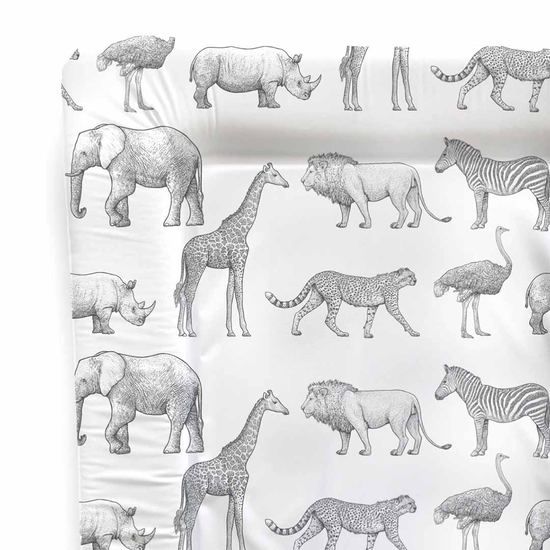  Mama Shack Changing Mat - Monochrome Safari、mySite、merchandisen