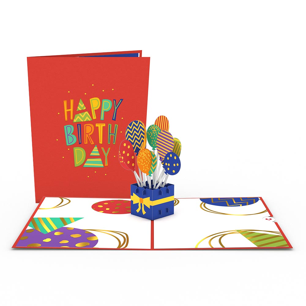 Happy Birthday Balloons pop-up card、mySite、solidvoid