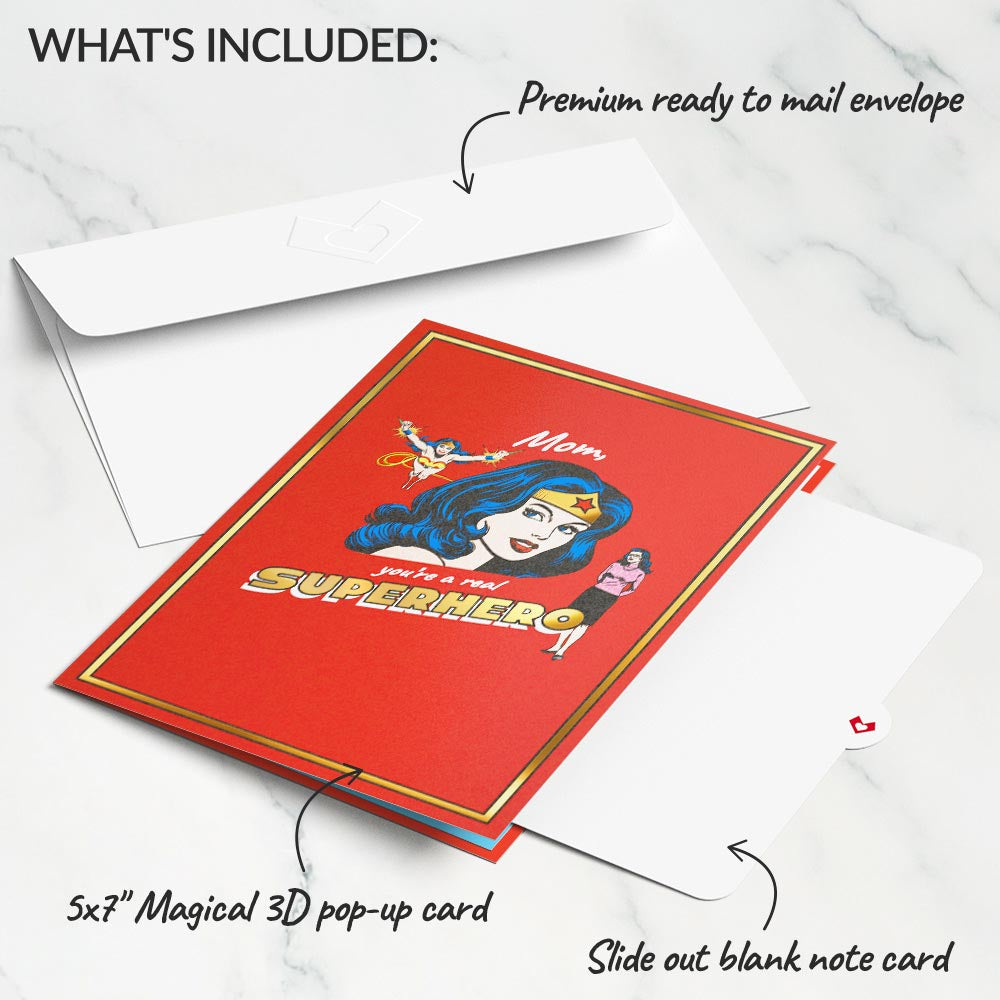 Wonder Woman Super Hero Mother’s Day Pop-Up Card、mySite、solidvoid